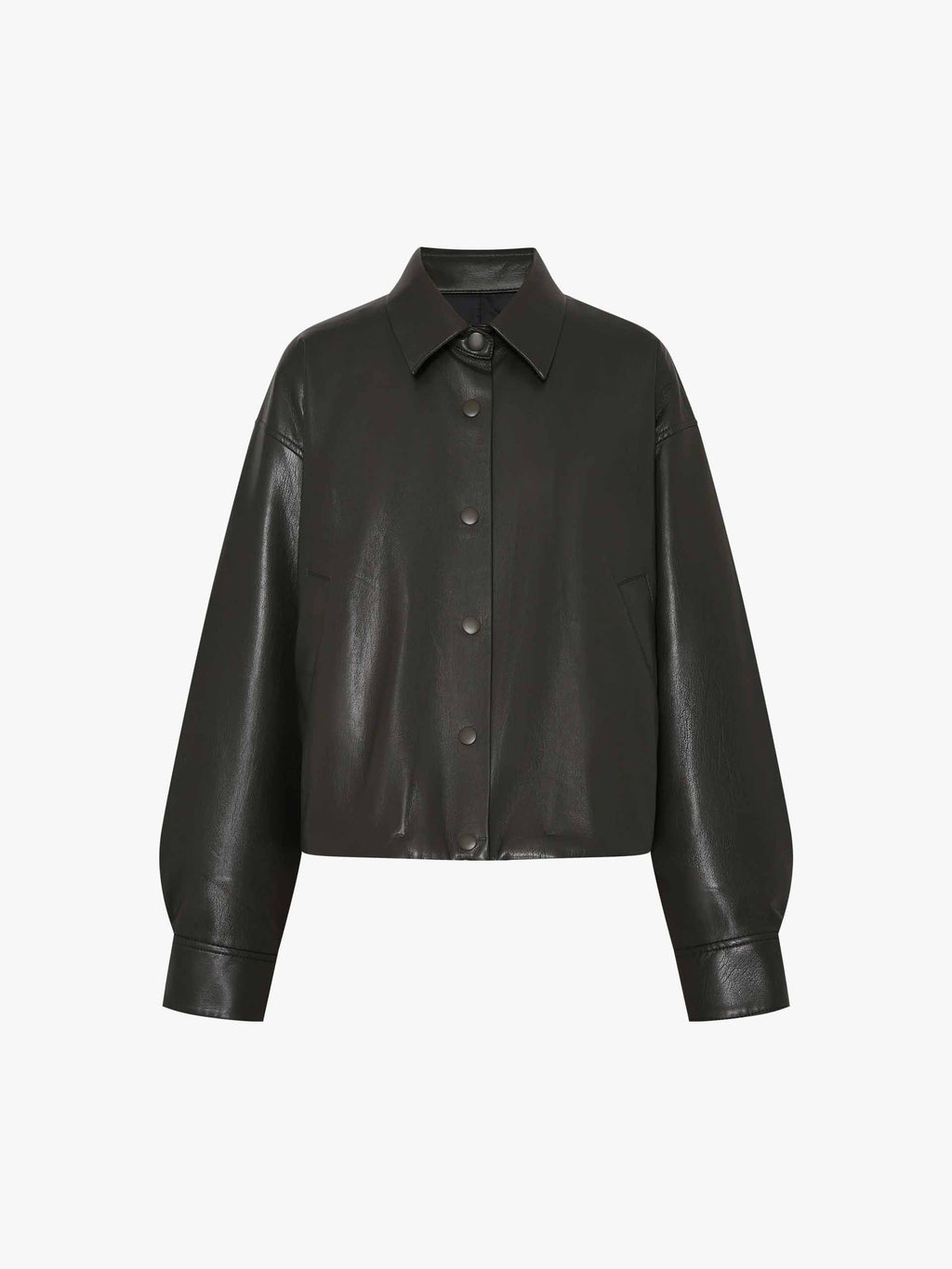 PU Leather Cropped Jacket