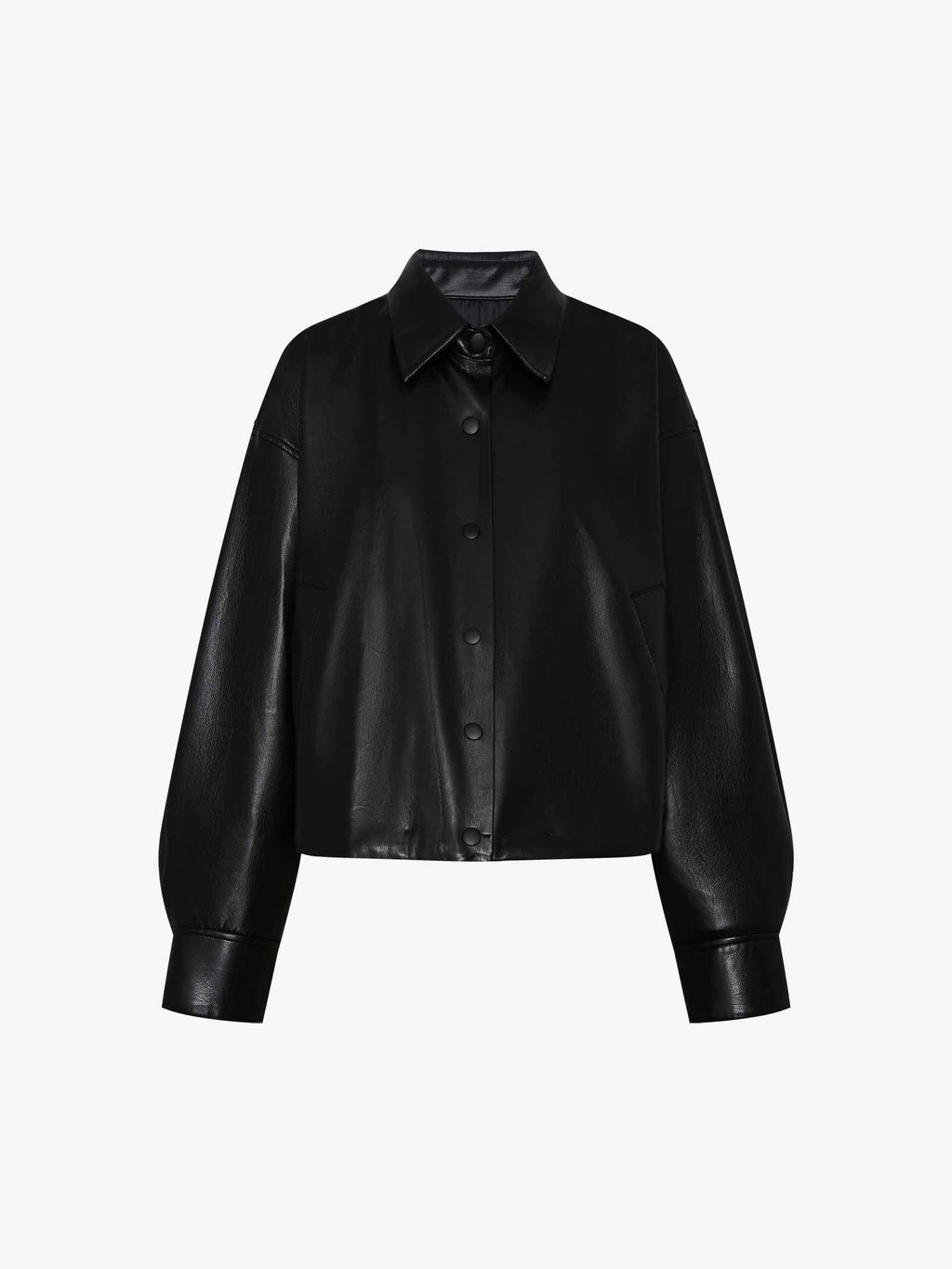 PU Leather Cropped Jacket