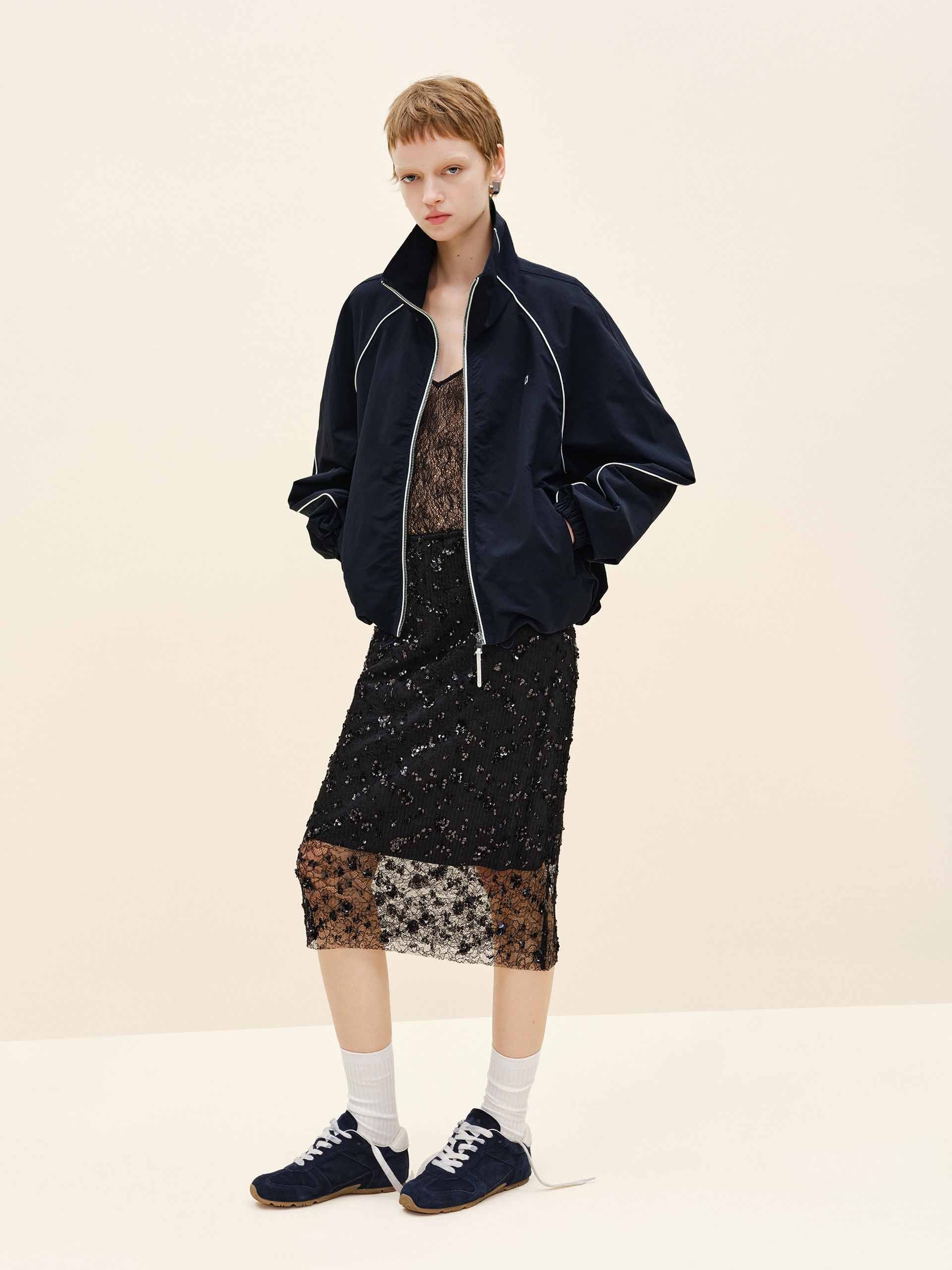 Zipper Closure Sport Jacket