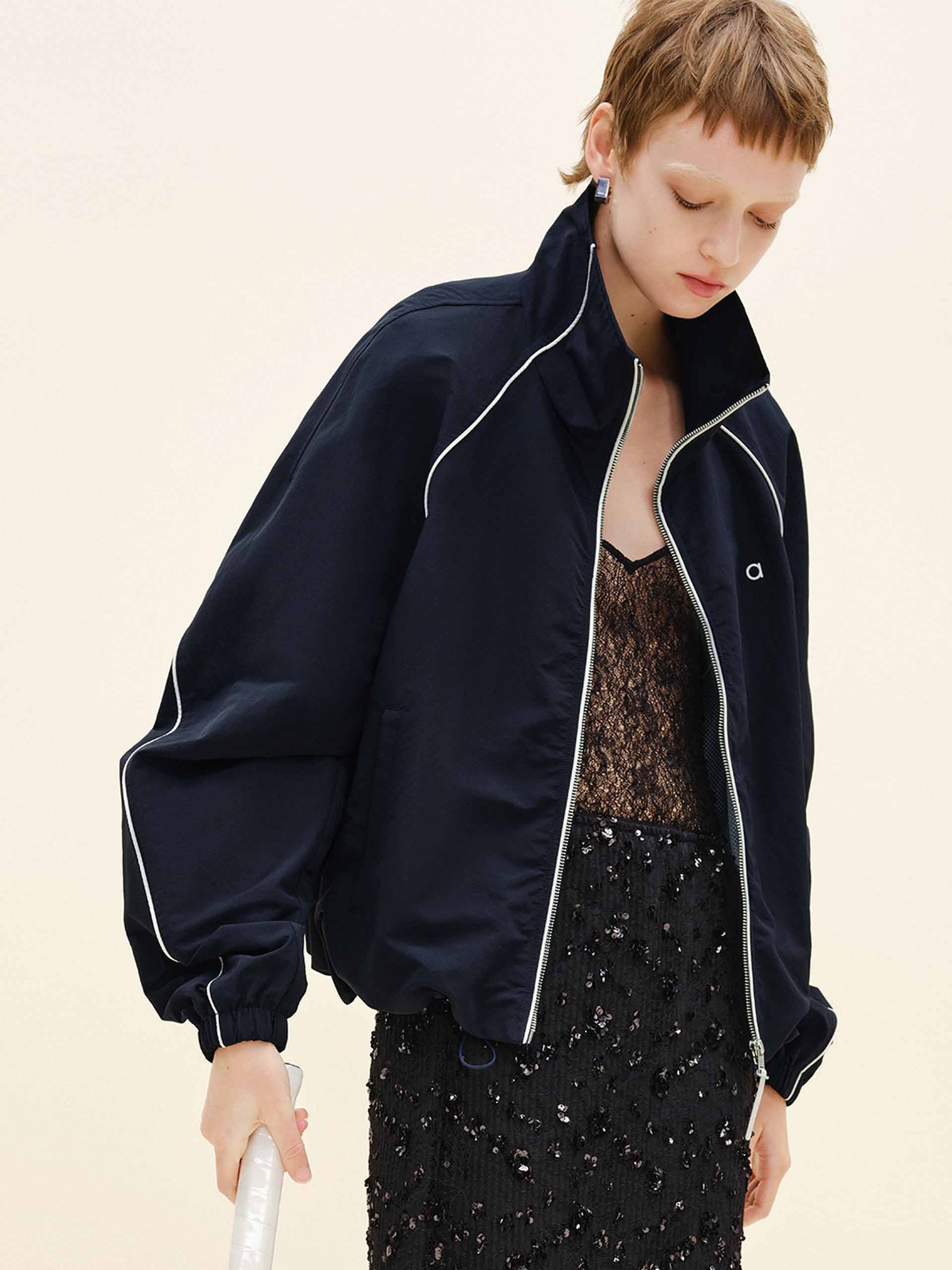Zipper Closure Sport Jacket