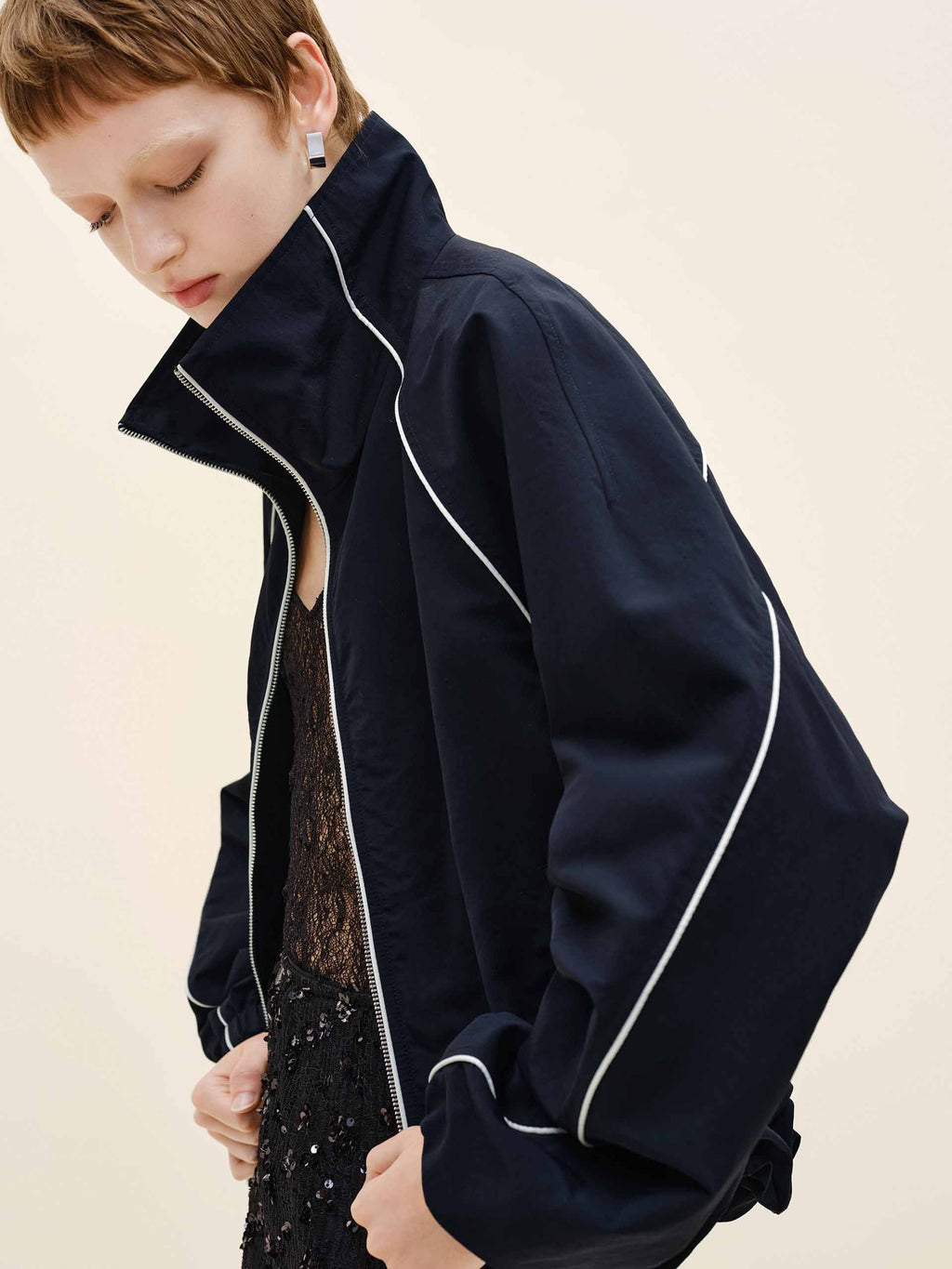 Zipper Closure Sport Jacket