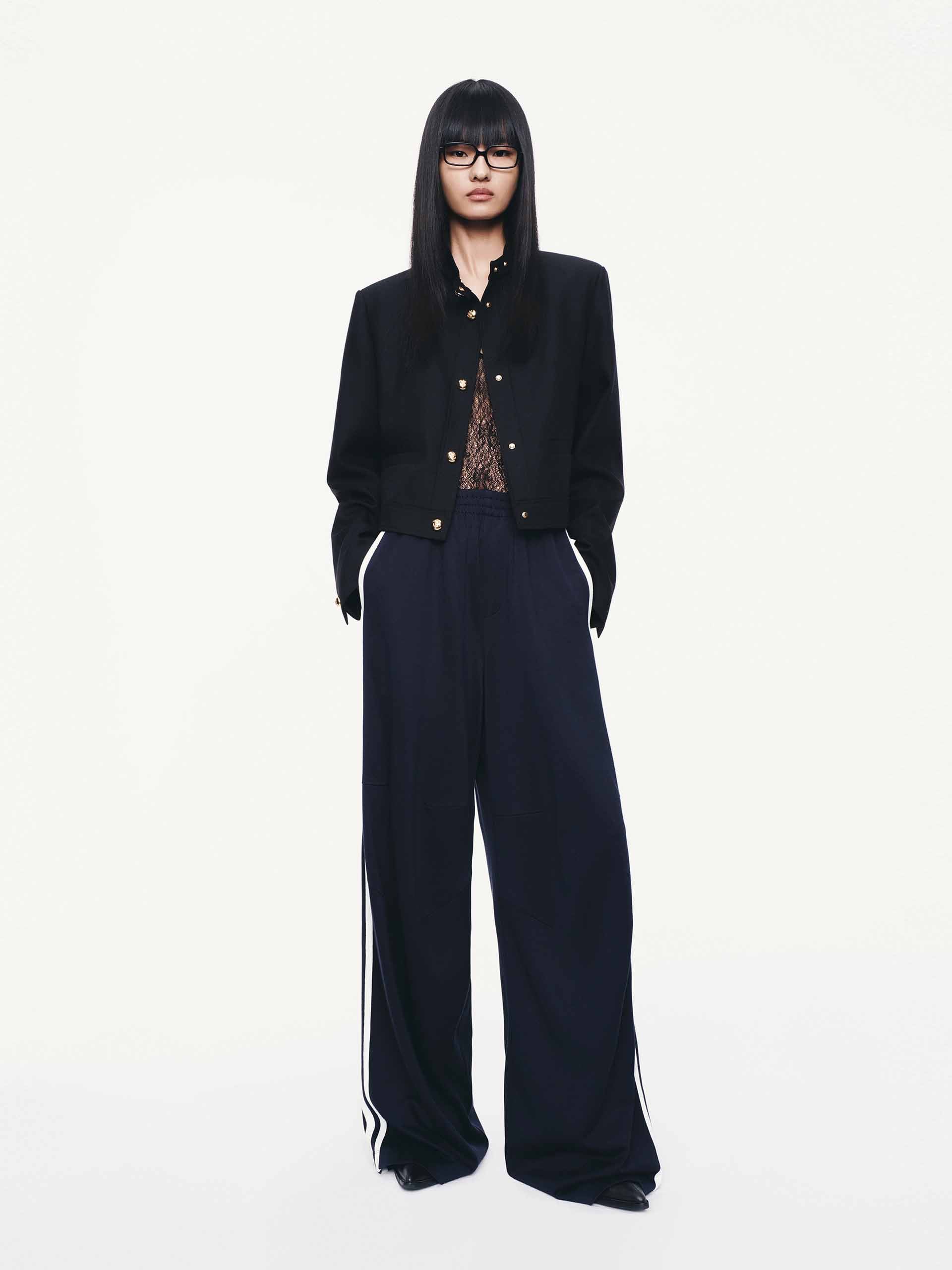 Mock Neck Cropped Jacket