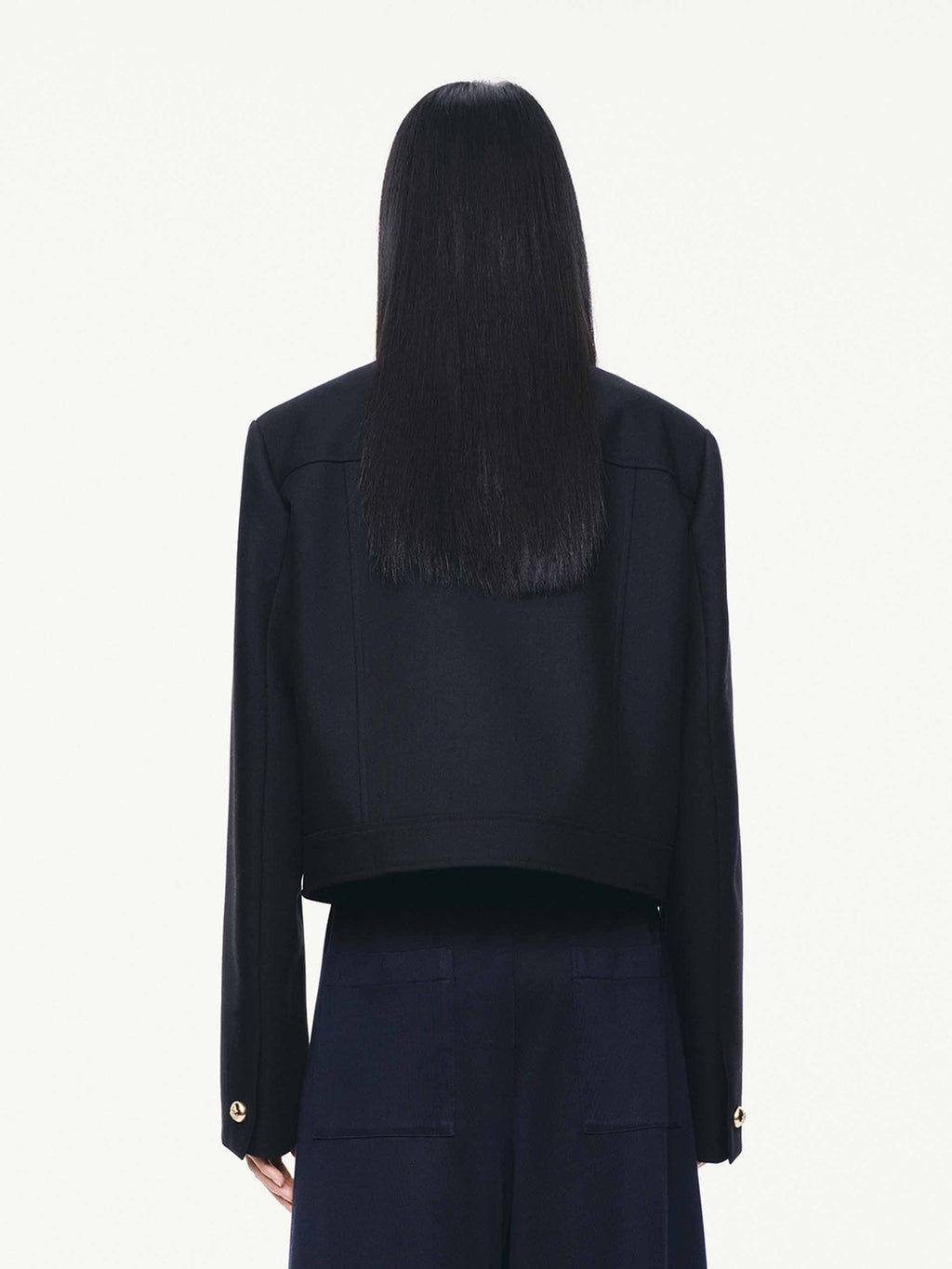 Mock Neck Cropped Jacket