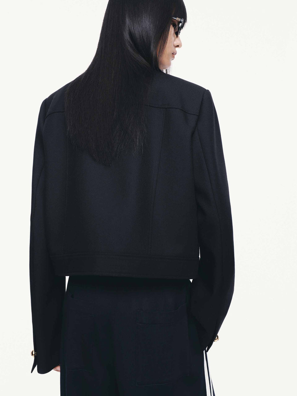 Mock Neck Cropped Jacket