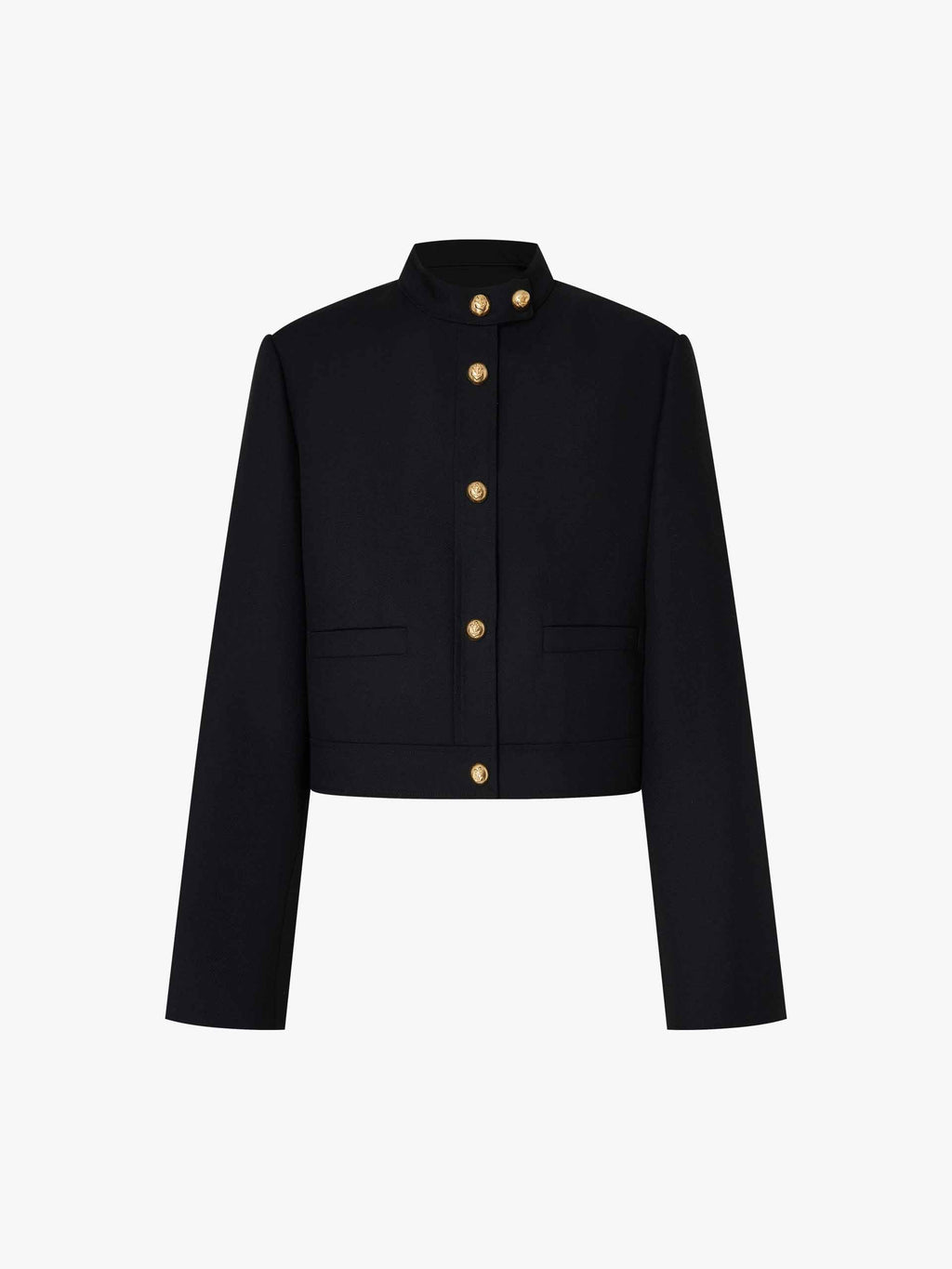 Mock Neck Cropped Jacket