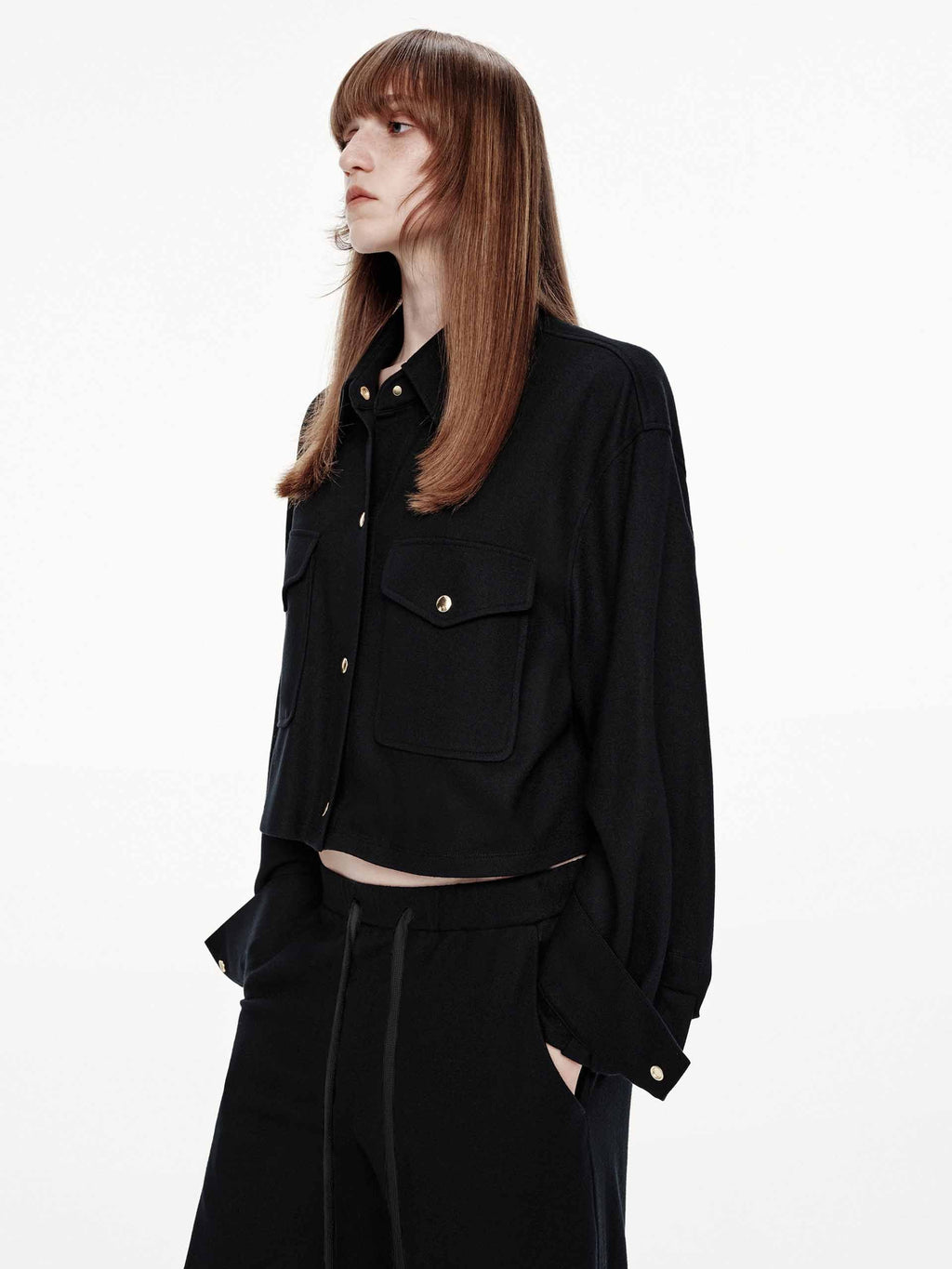 Wool Blend Cropped Jacket