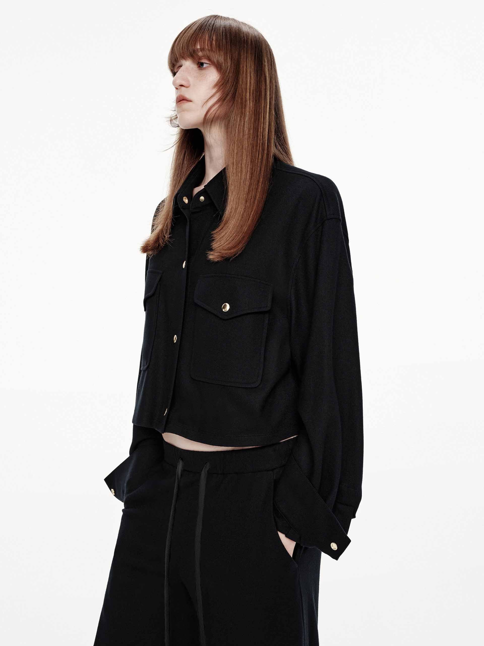 Wool Blend Cropped Jacket