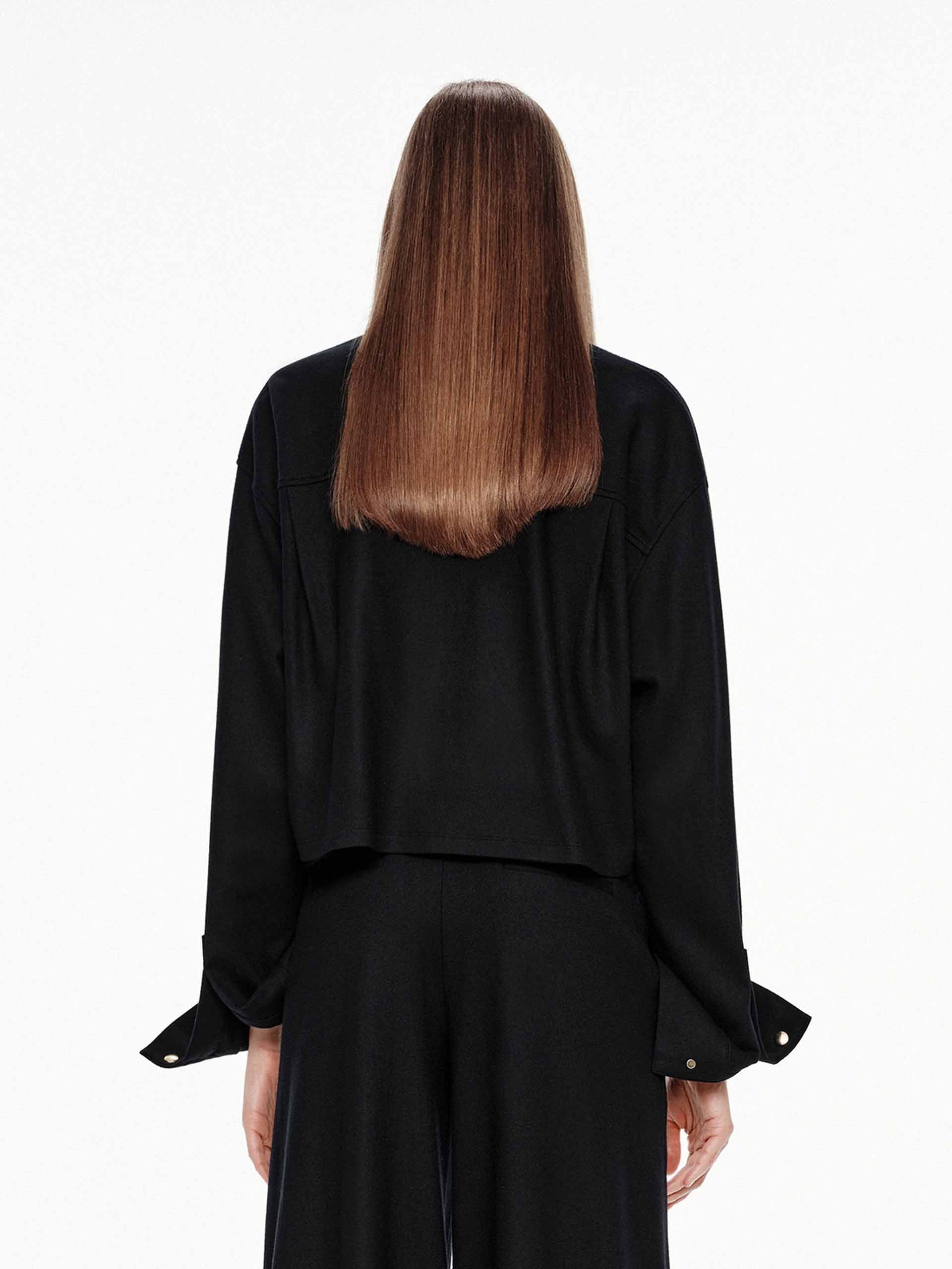 Wool Blend Cropped Jacket