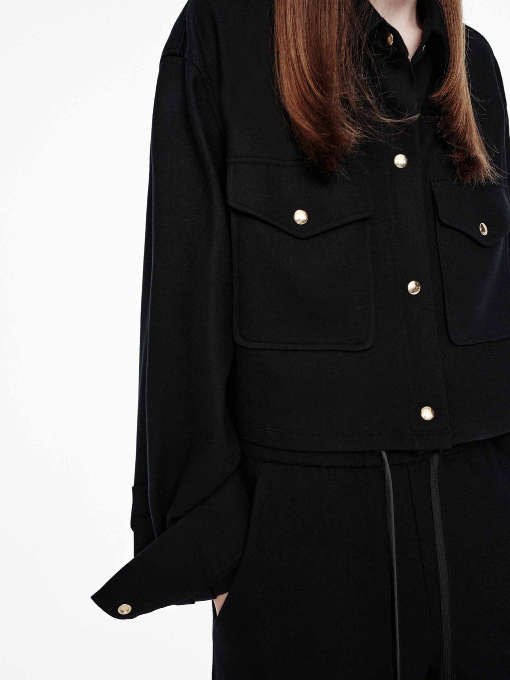 Wool Blend Cropped Jacket