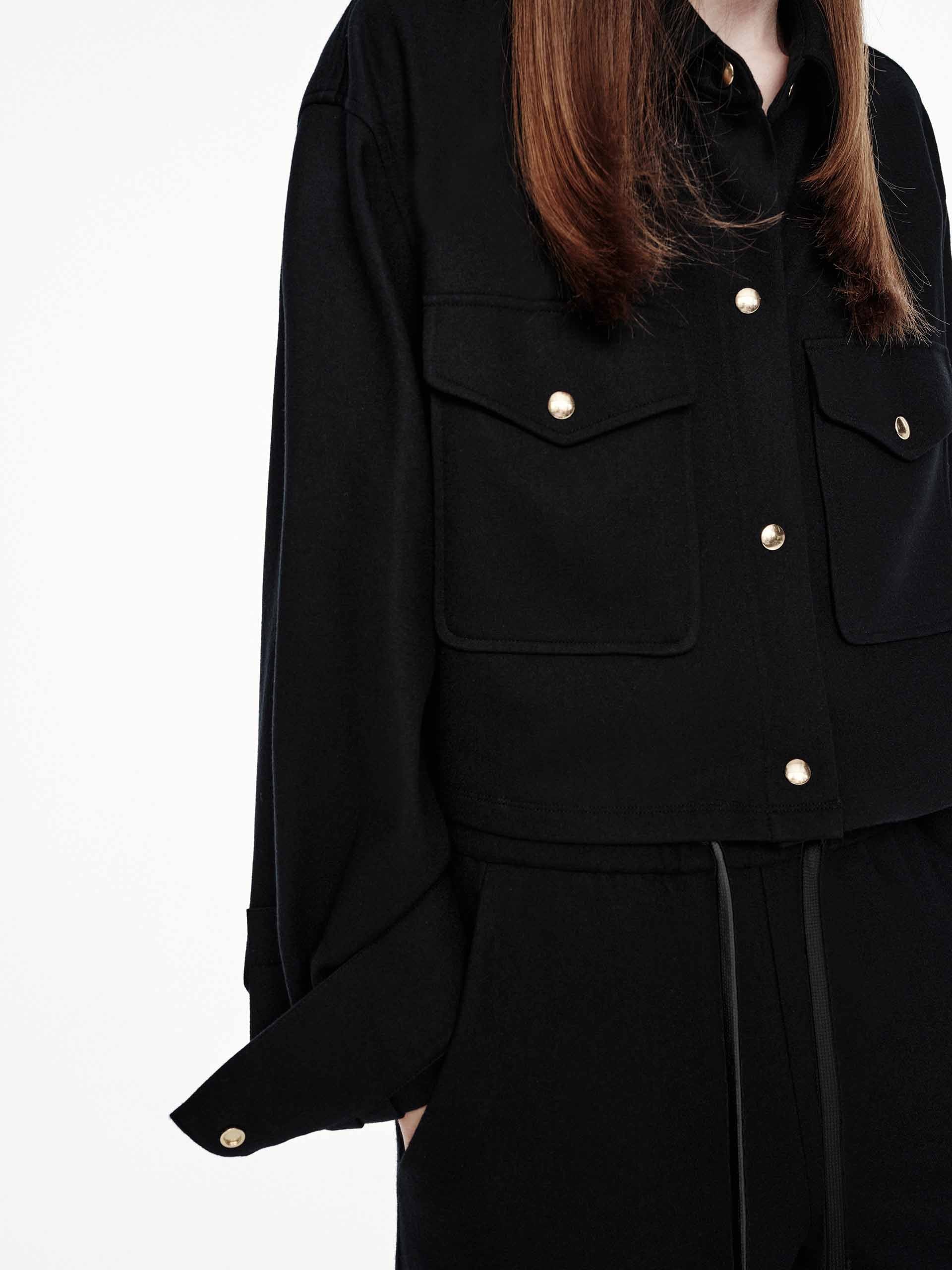 Wool Blend Cropped Jacket