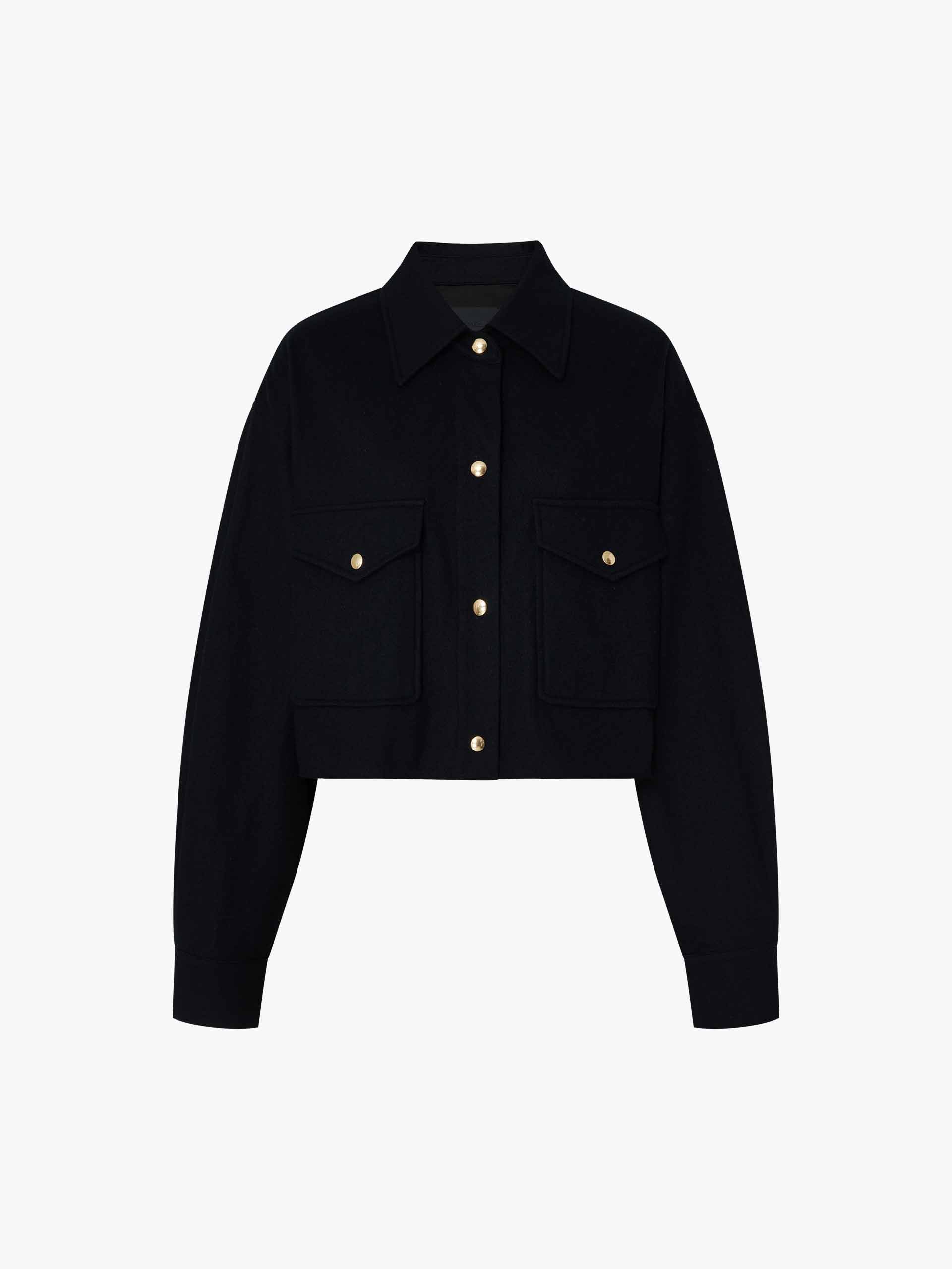 Wool Blend Cropped Jacket