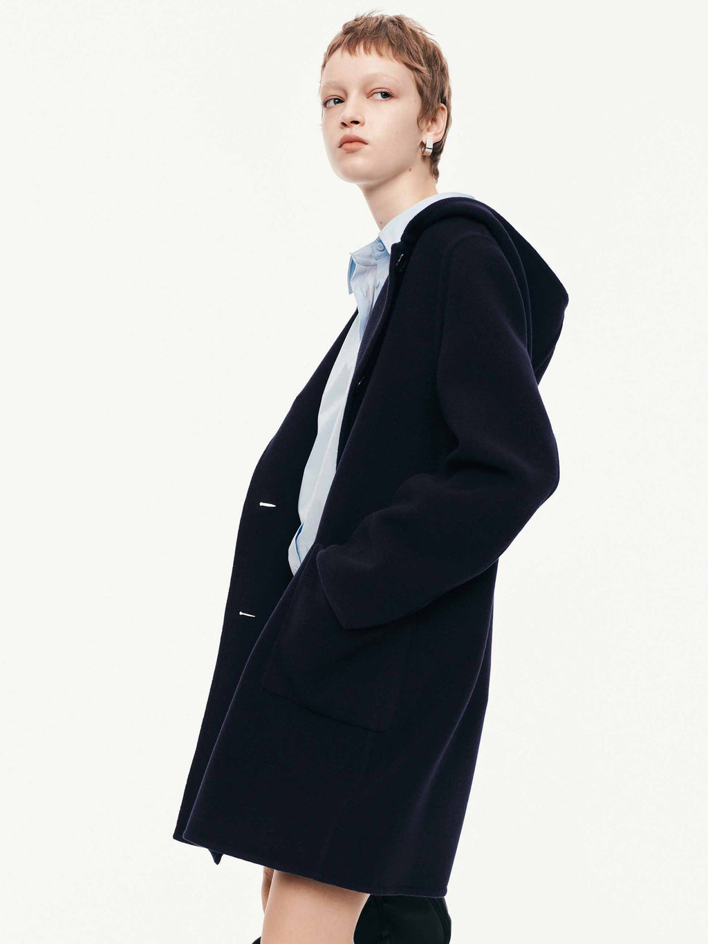 With Belt Hooded Coat