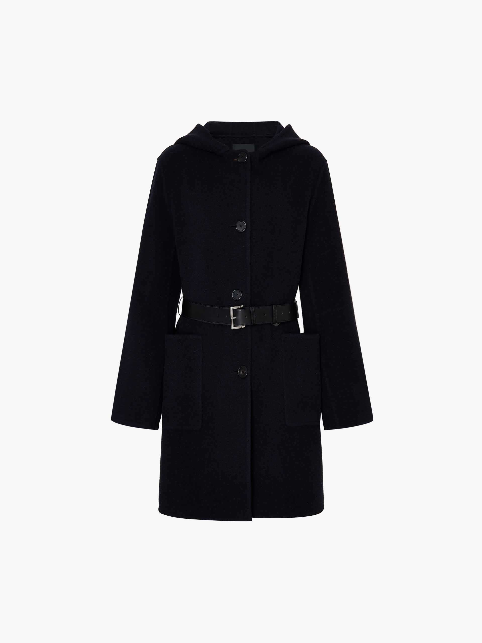 With Belt Hooded Coat