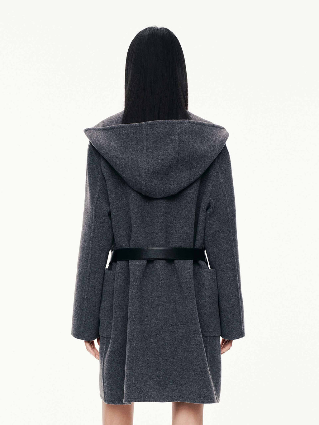 With Belt Hooded Coat