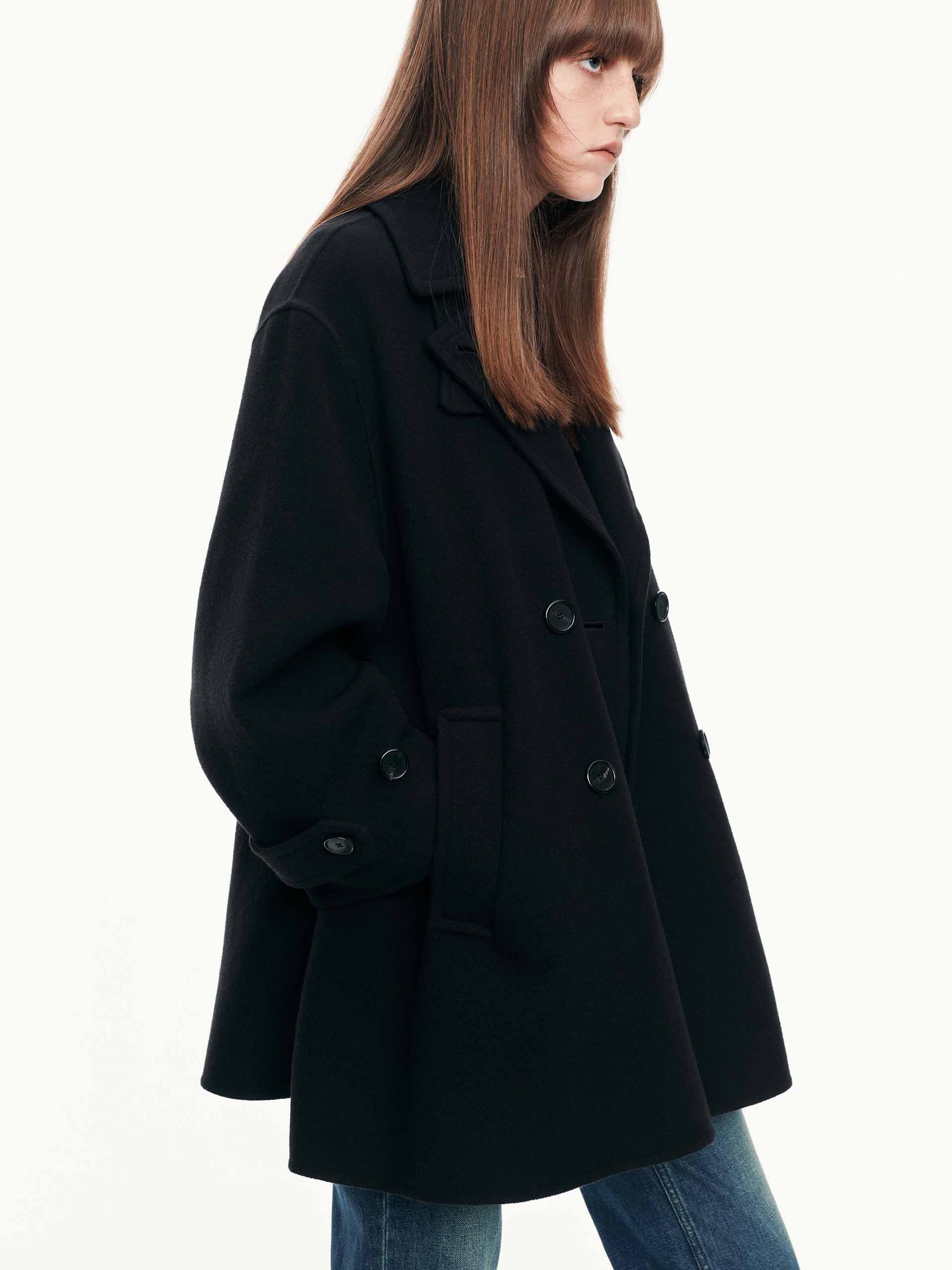 Lapel Double Breasted Coat