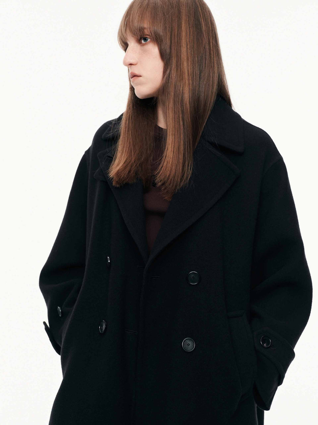 Lapel Double Breasted Coat