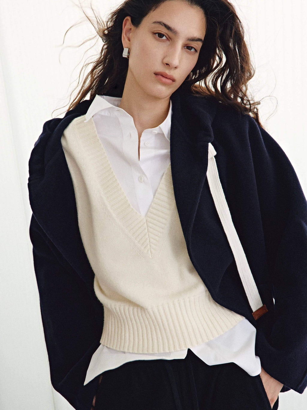 Drawstring Detail Wool Coat