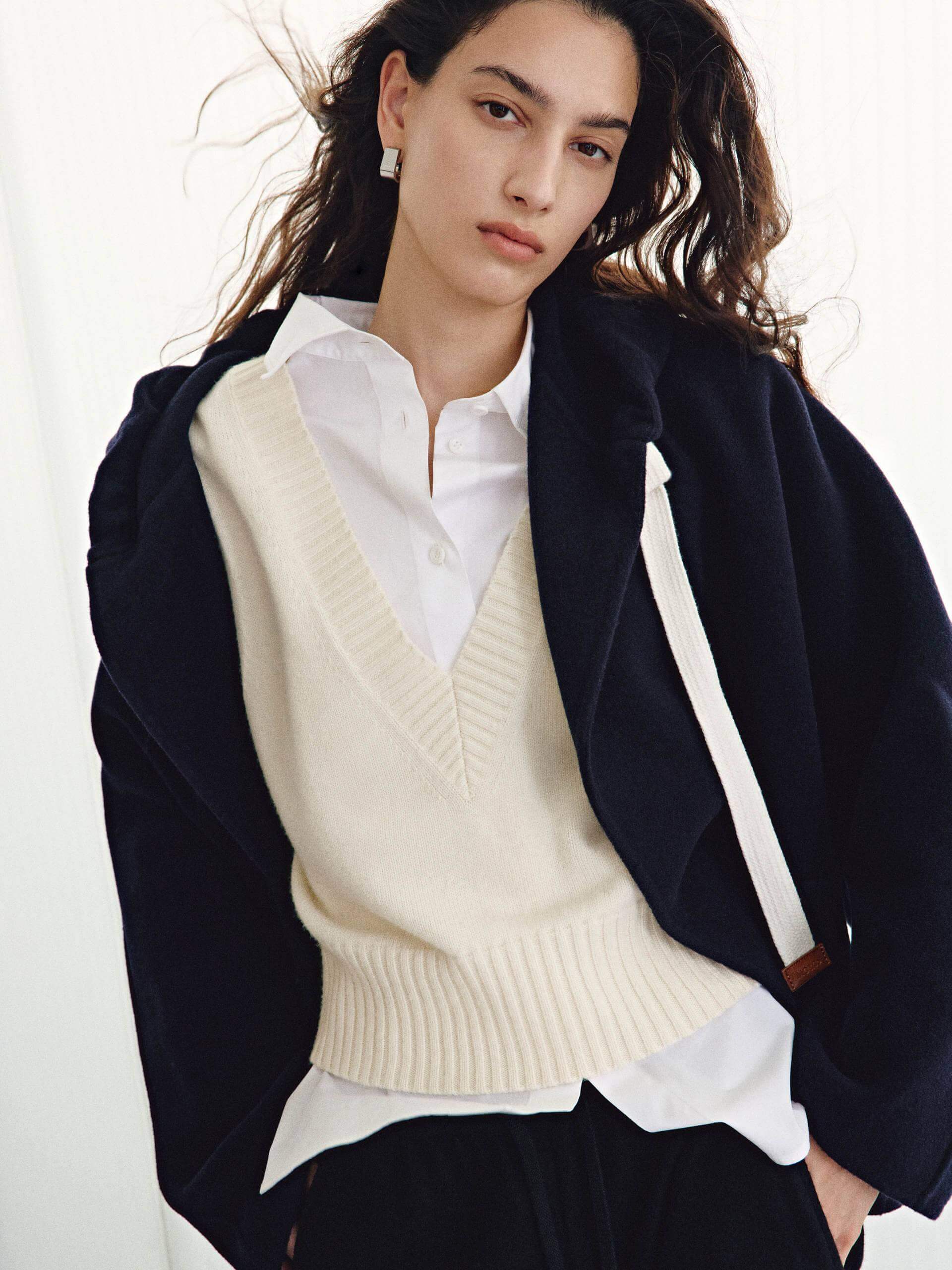 Drawstring Detail Wool Coat