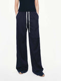 Contrast Trim Drawstring Trousers