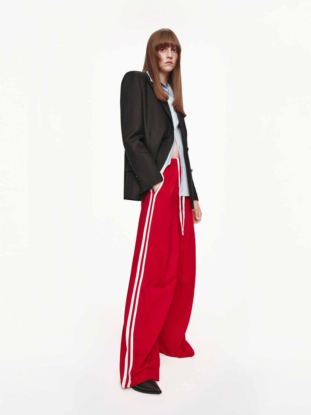 Contrast Trim Drawstring Trousers