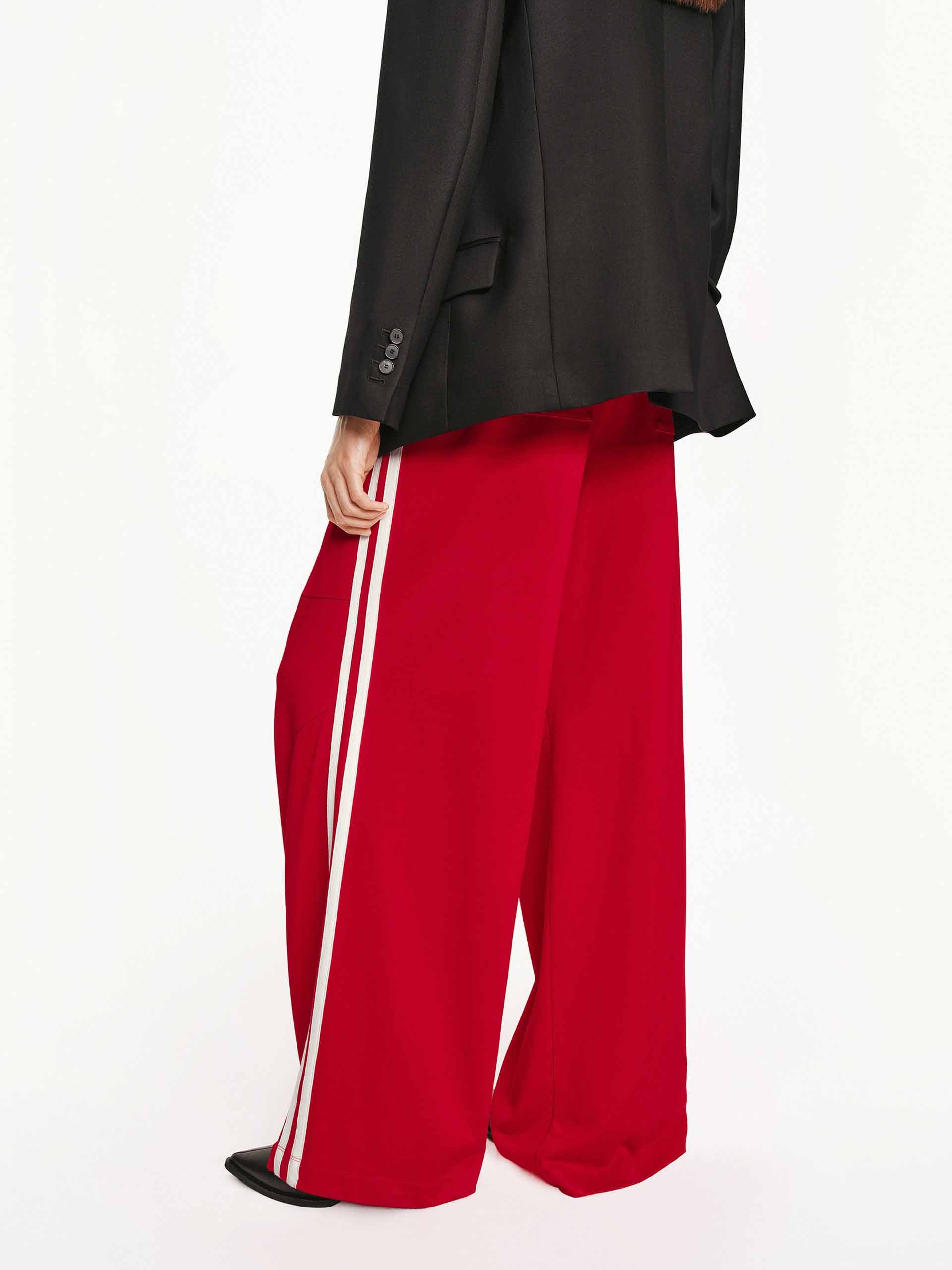 Contrast Trim Drawstring Trousers