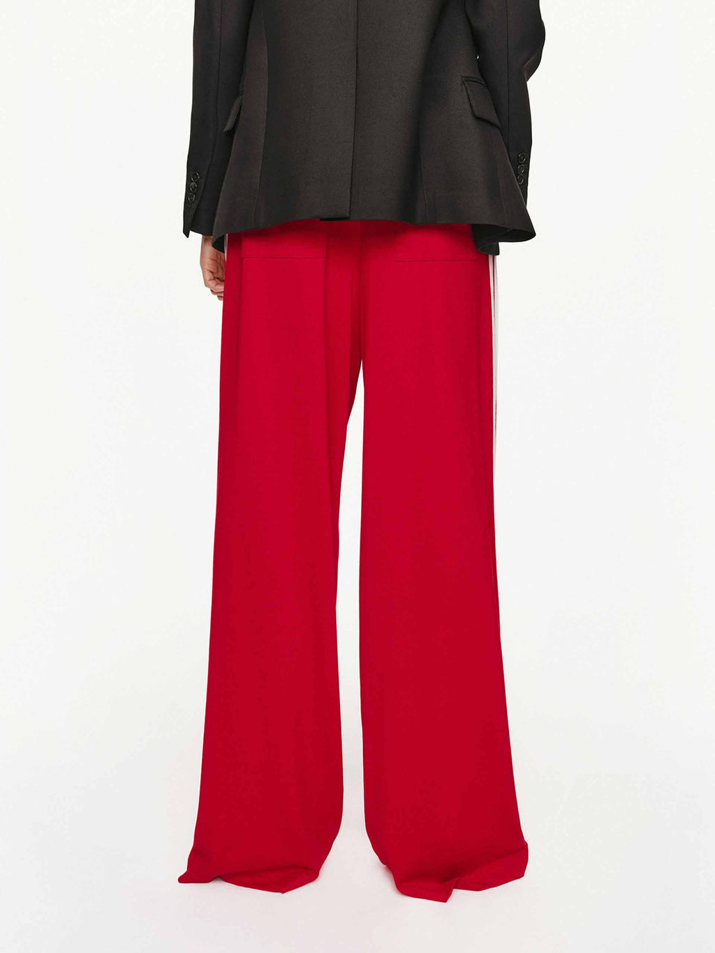 Contrast Trim Drawstring Trousers
