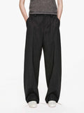 Pinstripe Barrel Leg Trousers