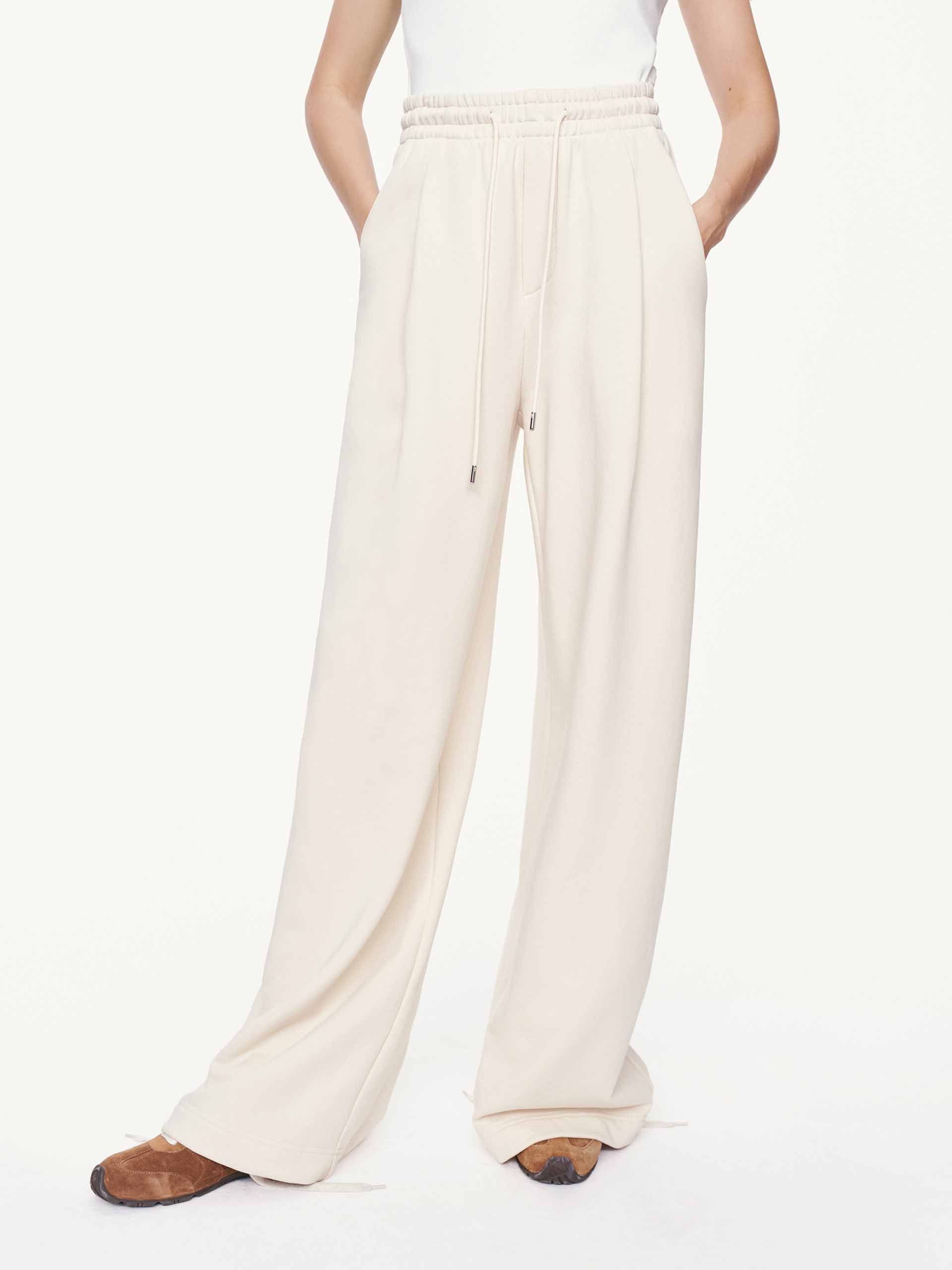 Cotton Drawstring Relaxed Trousers