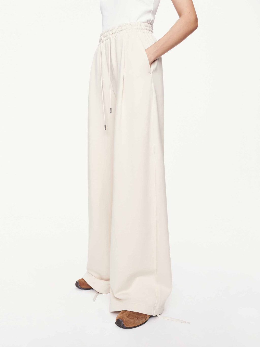 Cotton Drawstring Relaxed Trousers
