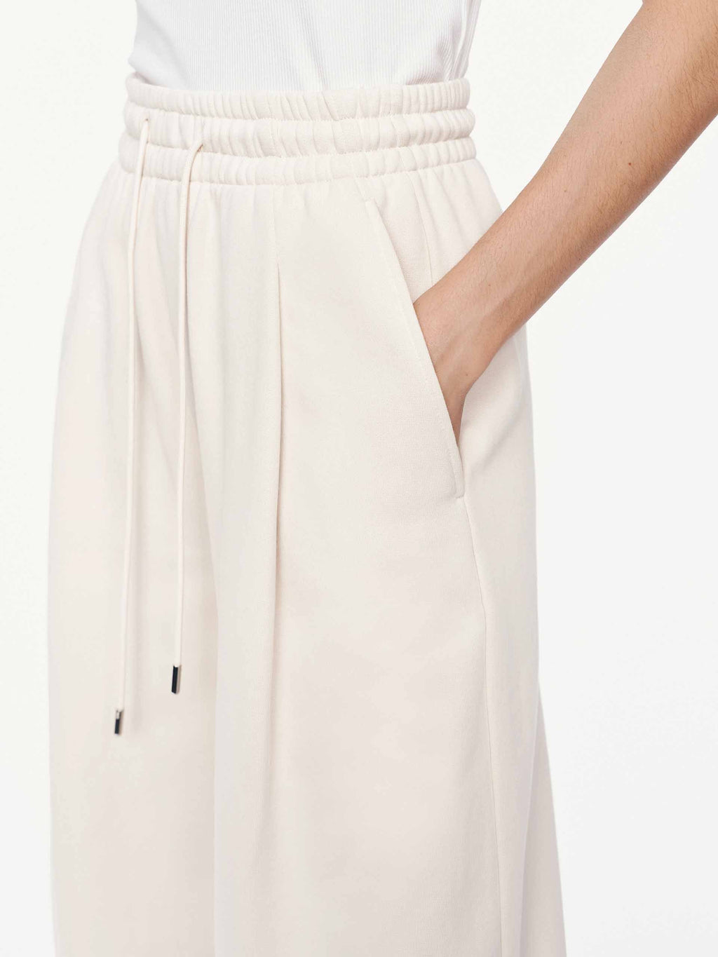 Cotton Drawstring Relaxed Trousers