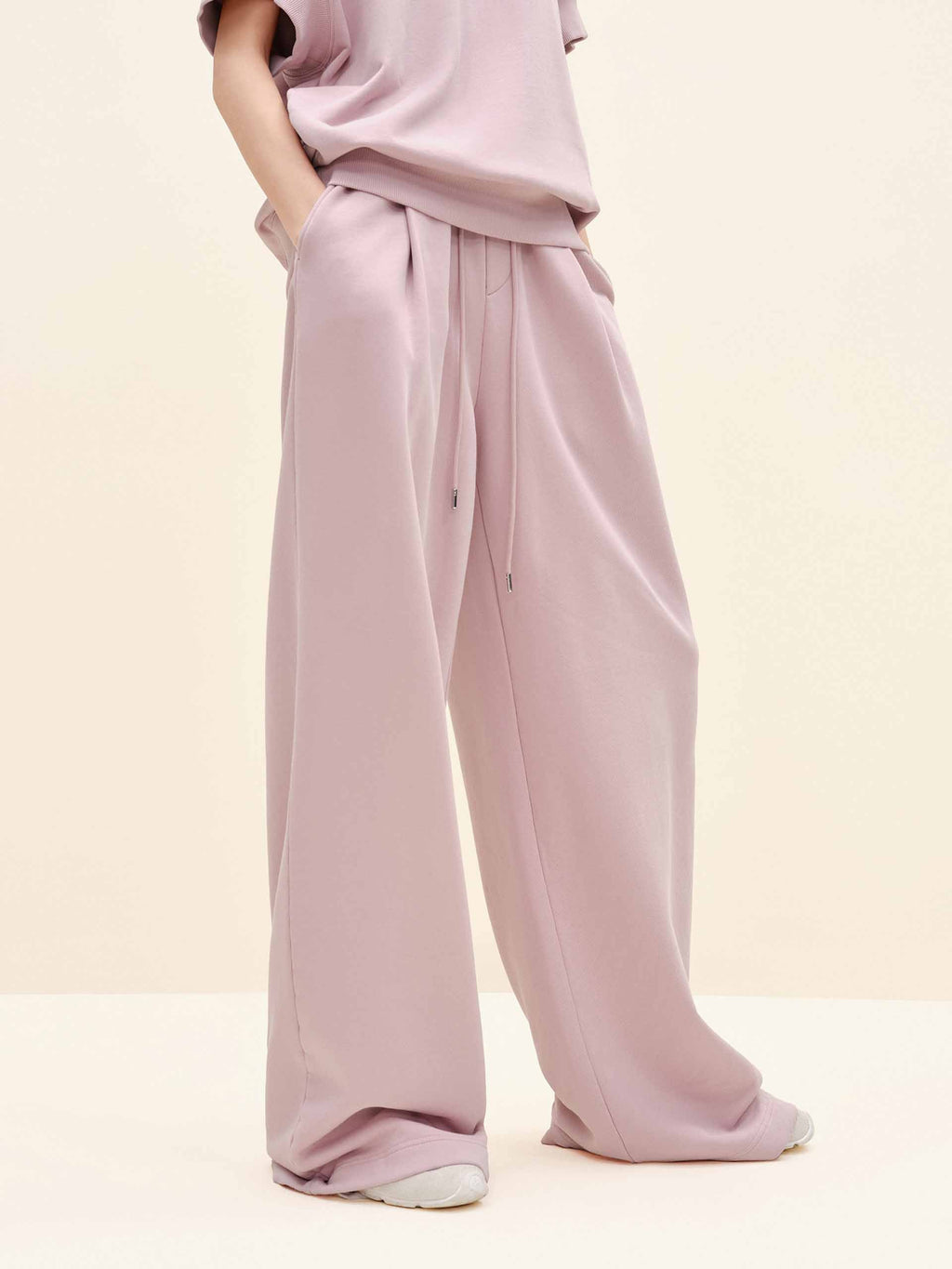 Cotton Drawstring Relaxed Trousers