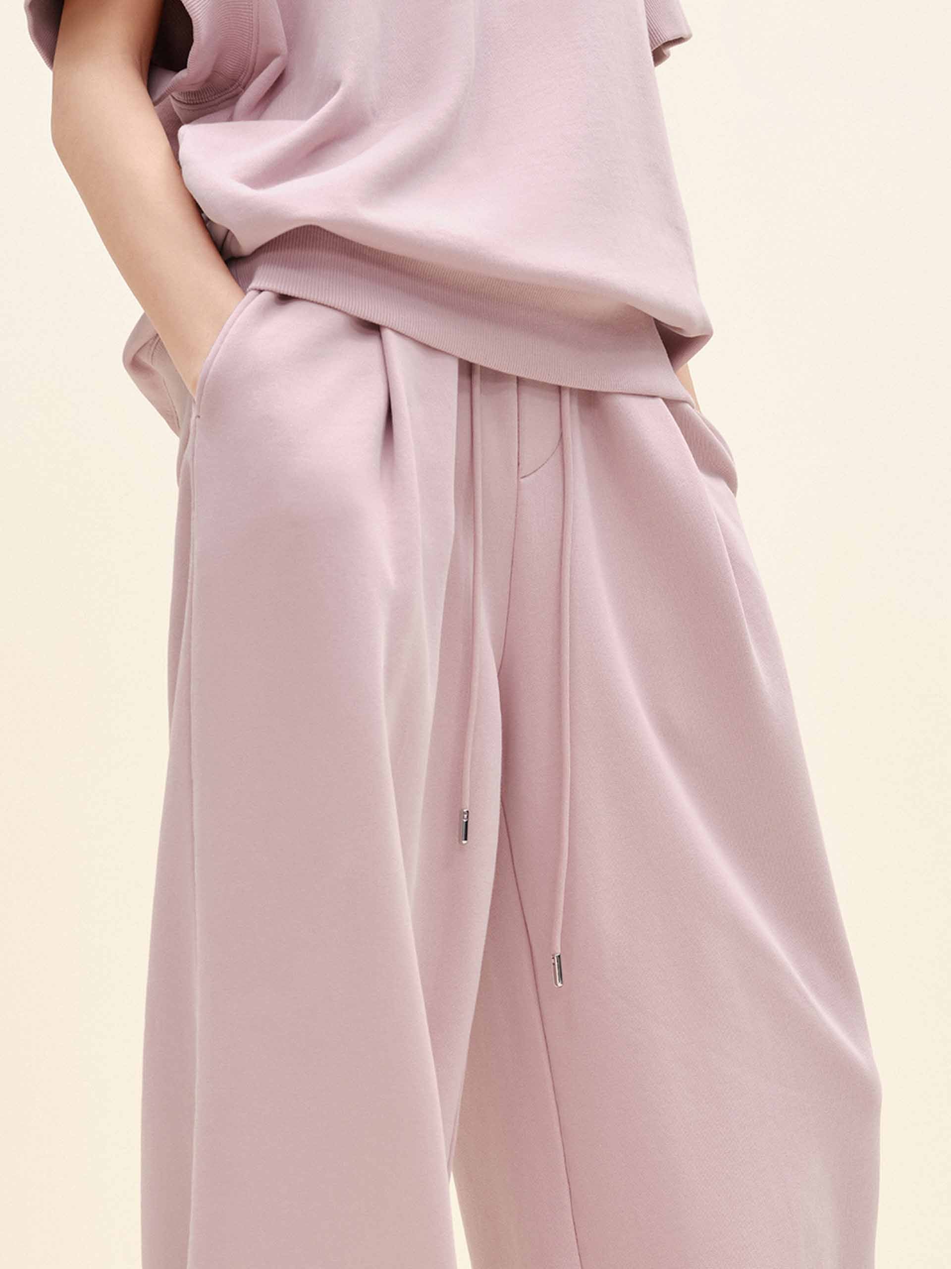 Cotton Drawstring Relaxed Trousers