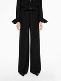 Wool Blend Relaxed Trousers