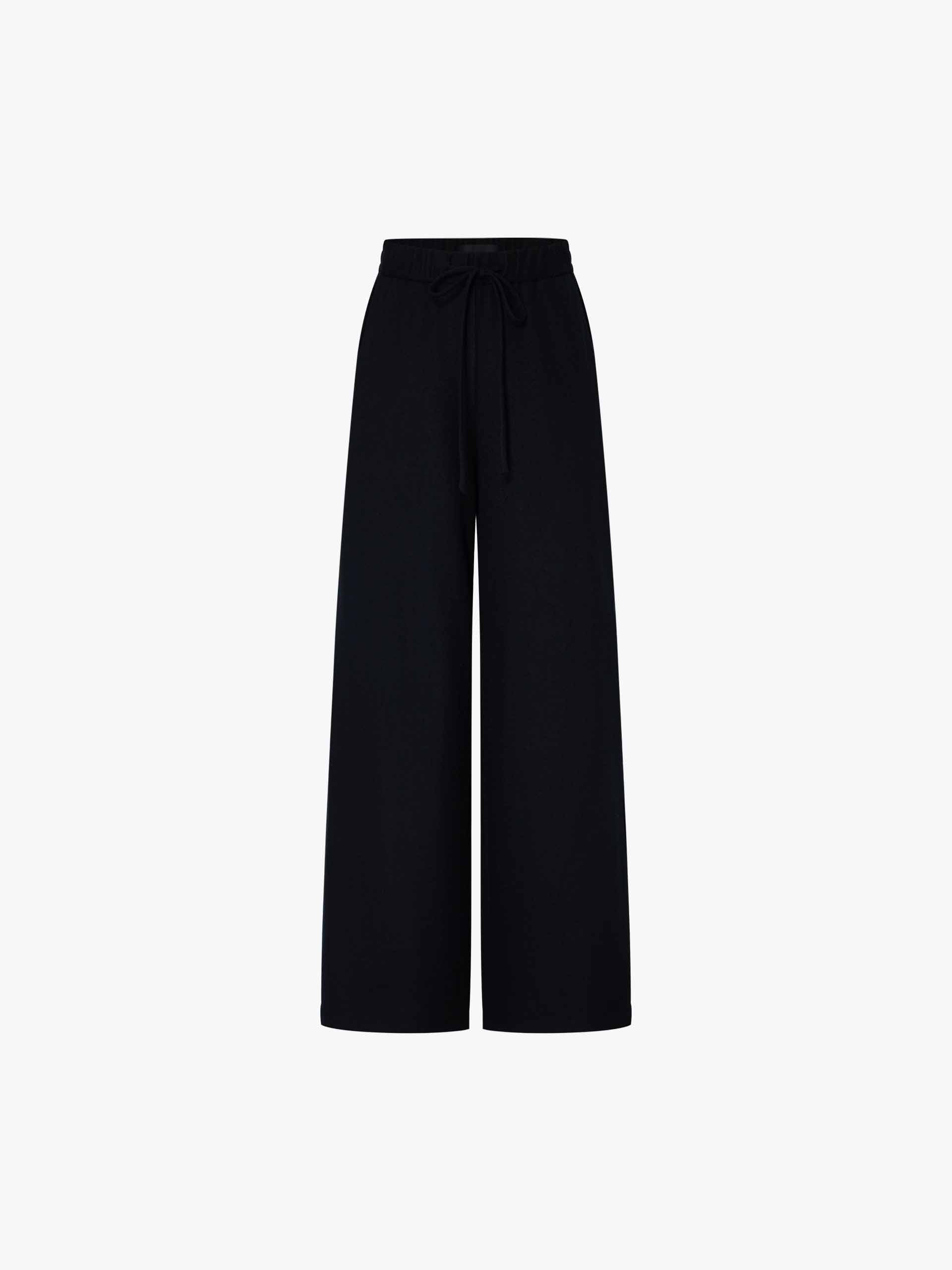 Wool Blend Relaxed Trousers