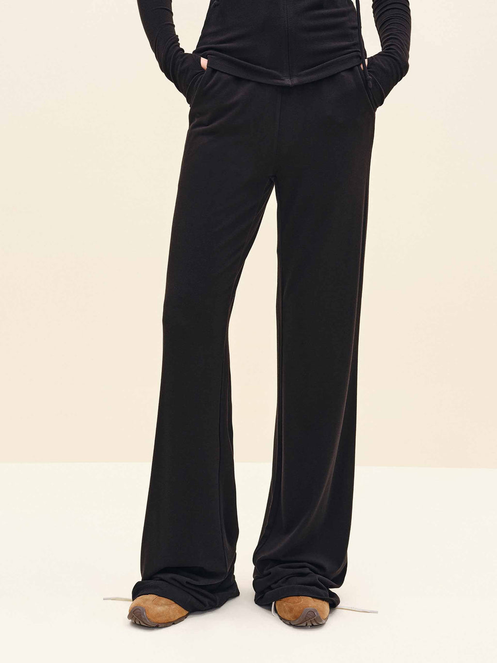 Drawstring Flared Trousers