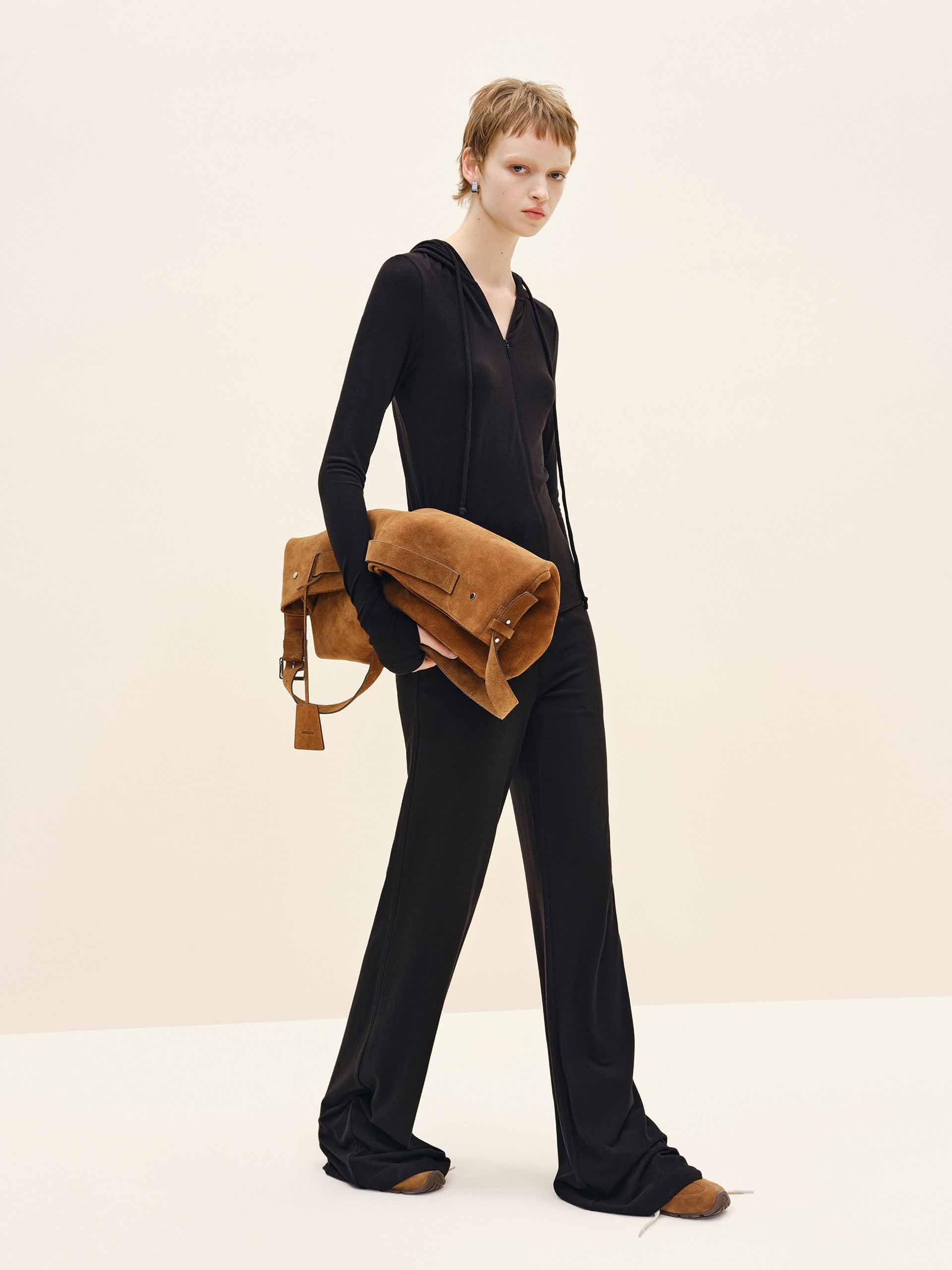Drawstring Flared Trousers