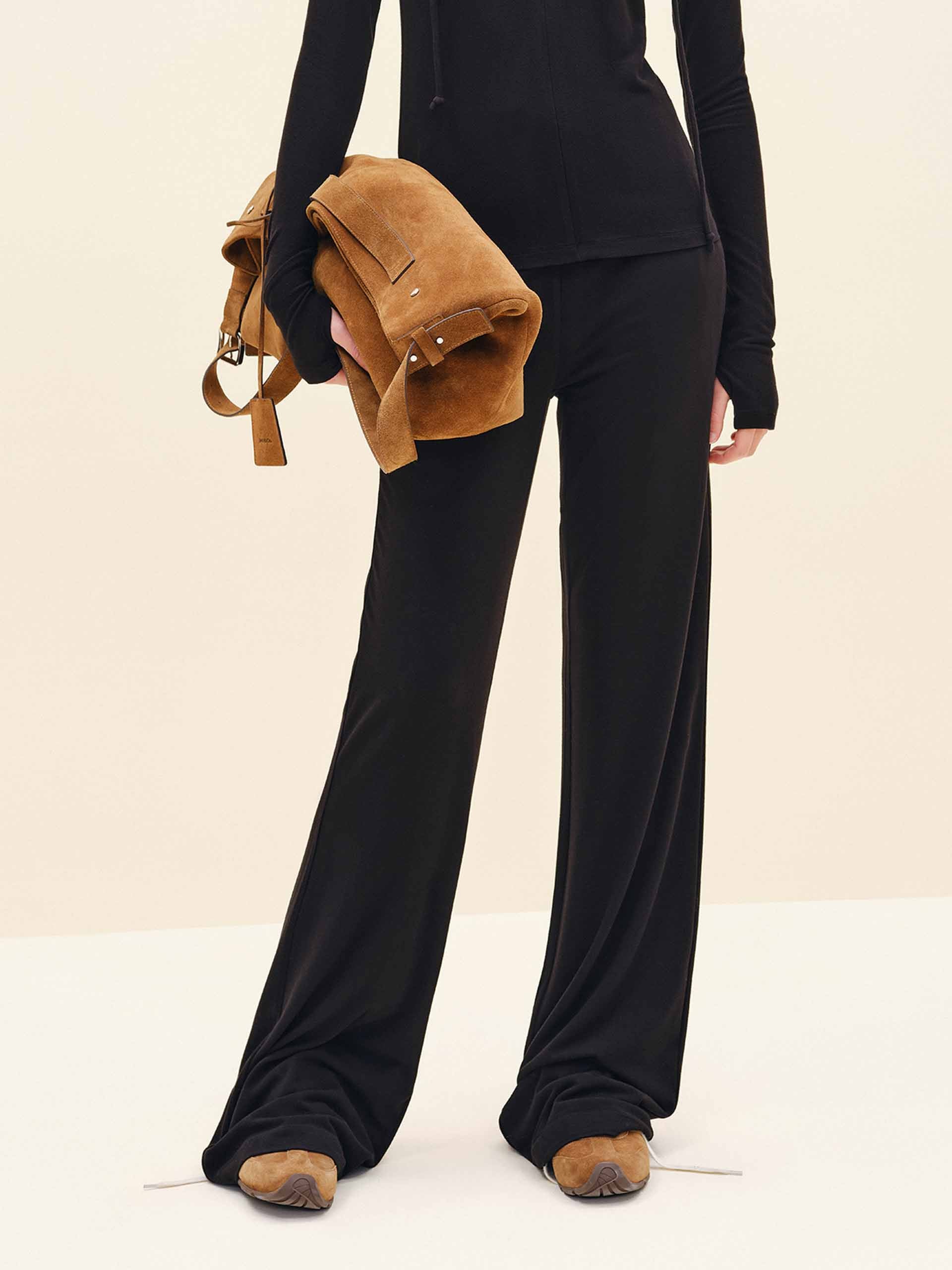 Drawstring Flared Trousers