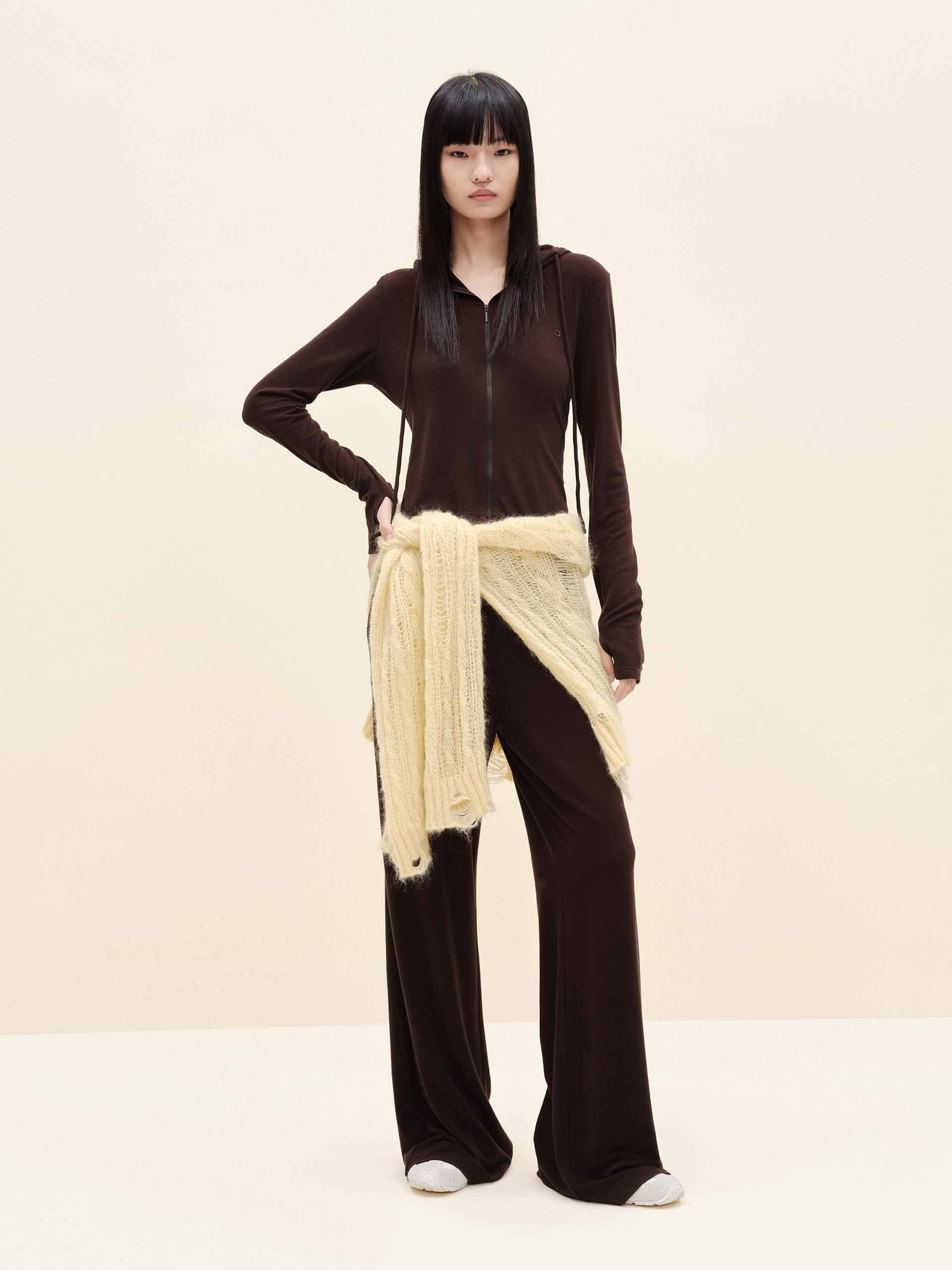 Drawstring Flared Trousers