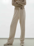 Cotton Drawstring Detail Trousers