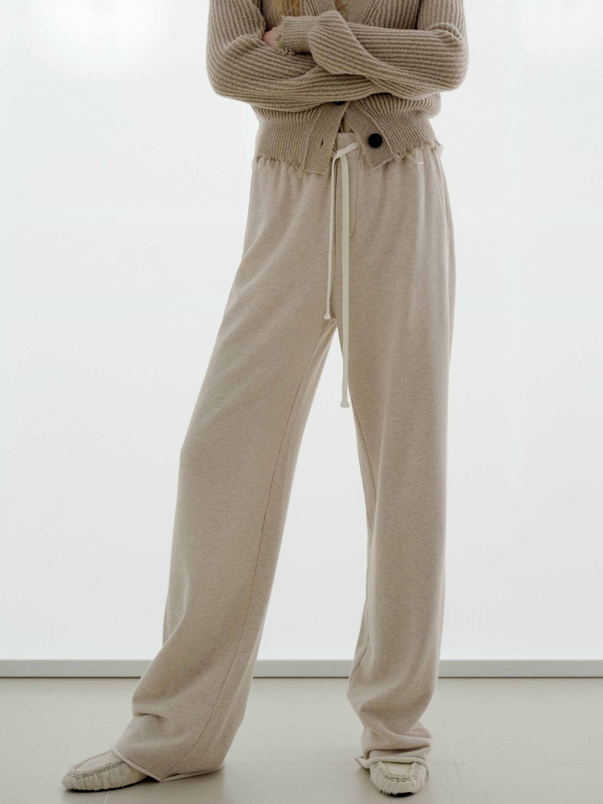 Cotton Drawstring Detail Trousers