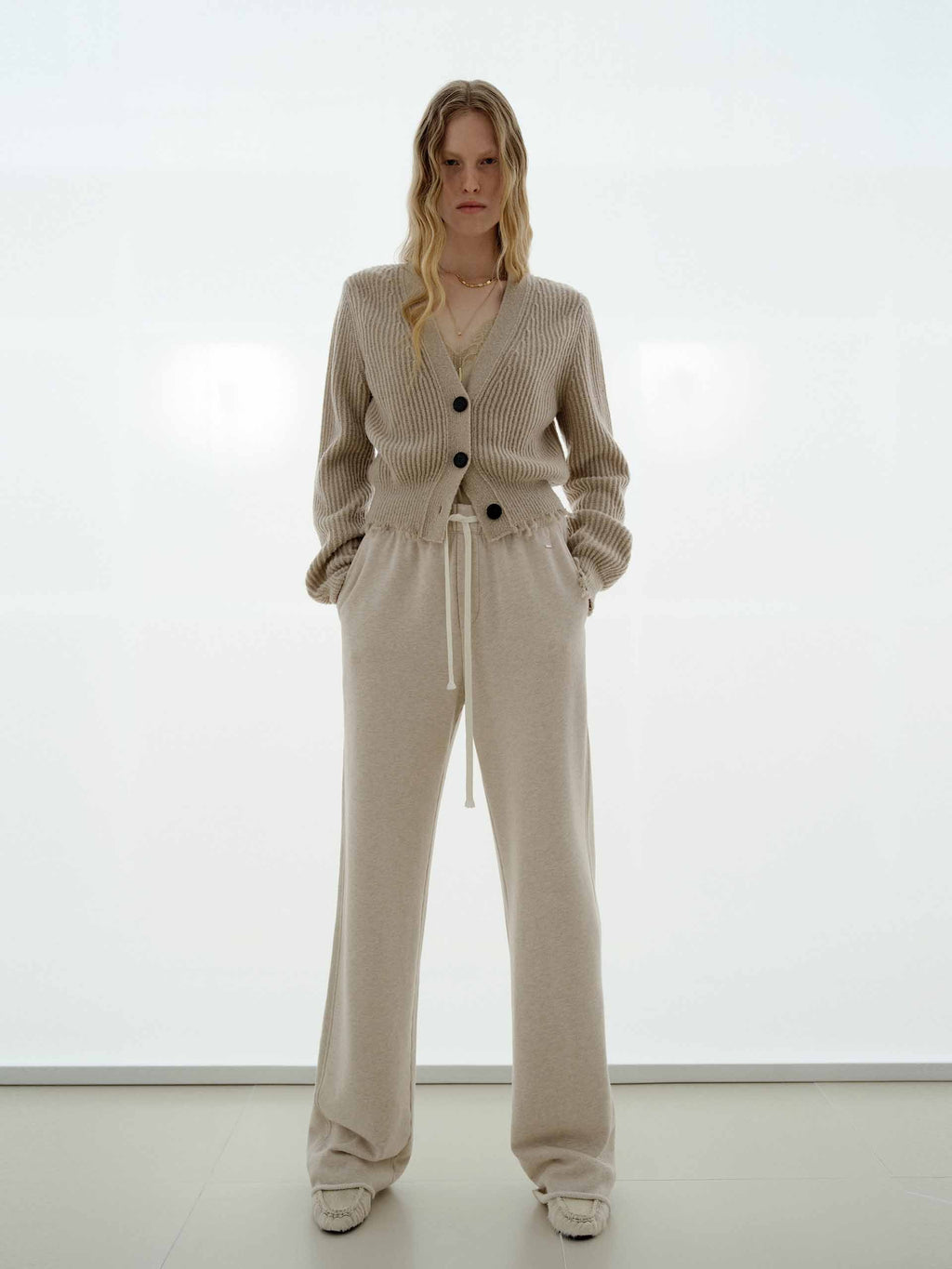 Cotton Drawstring Detail Trousers