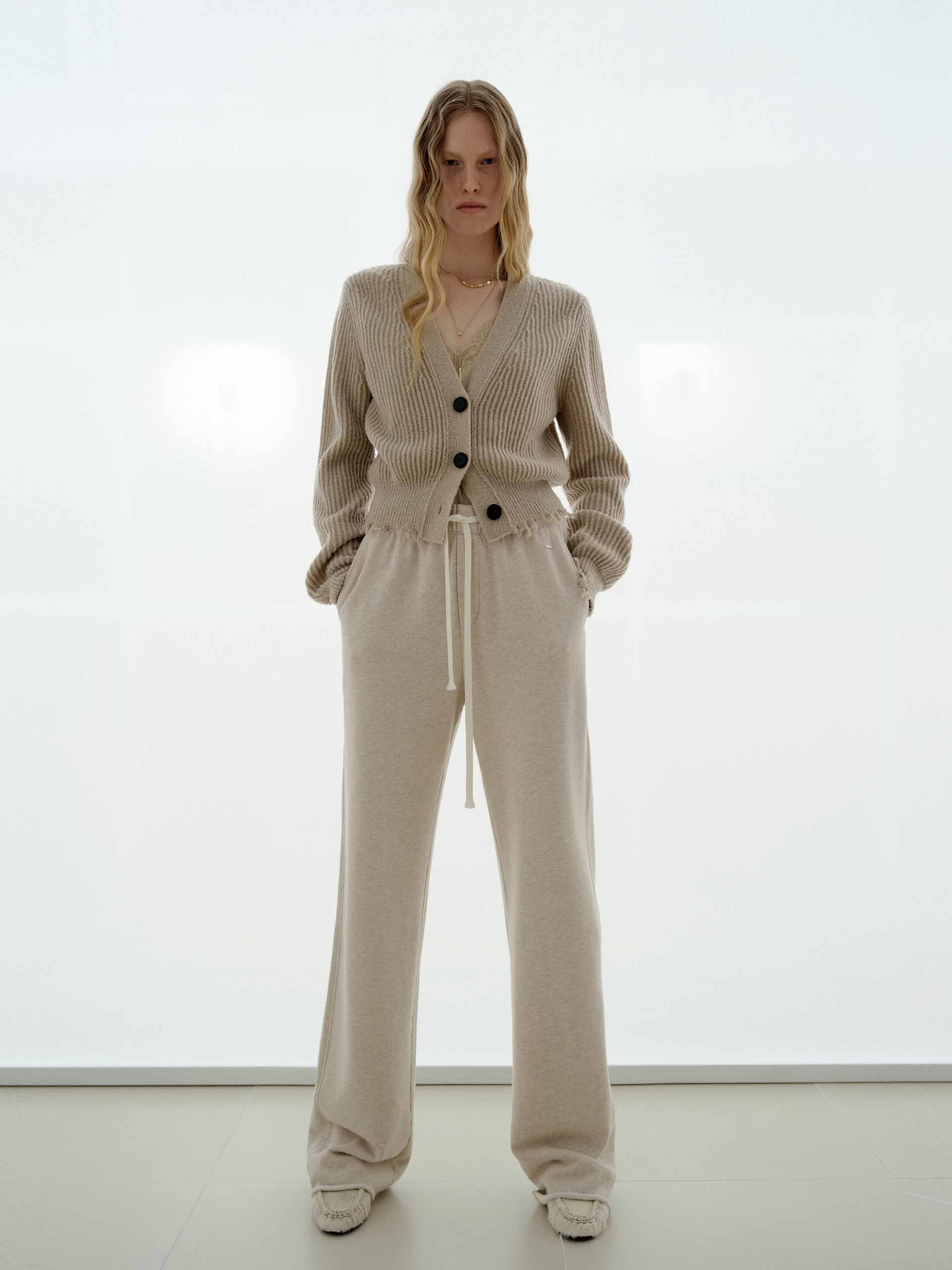Cotton Drawstring Detail Trousers
