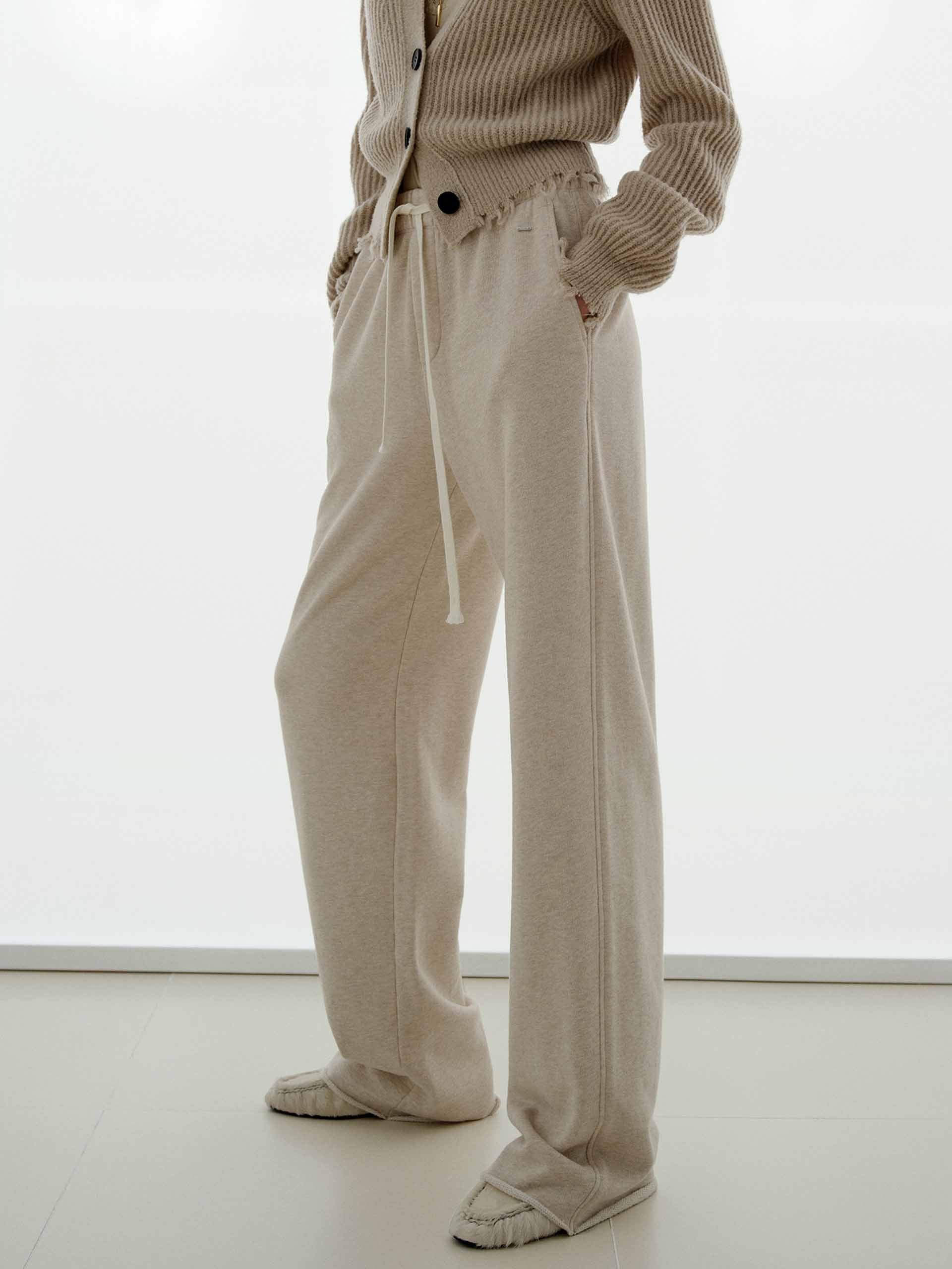 Cotton Drawstring Detail Trousers