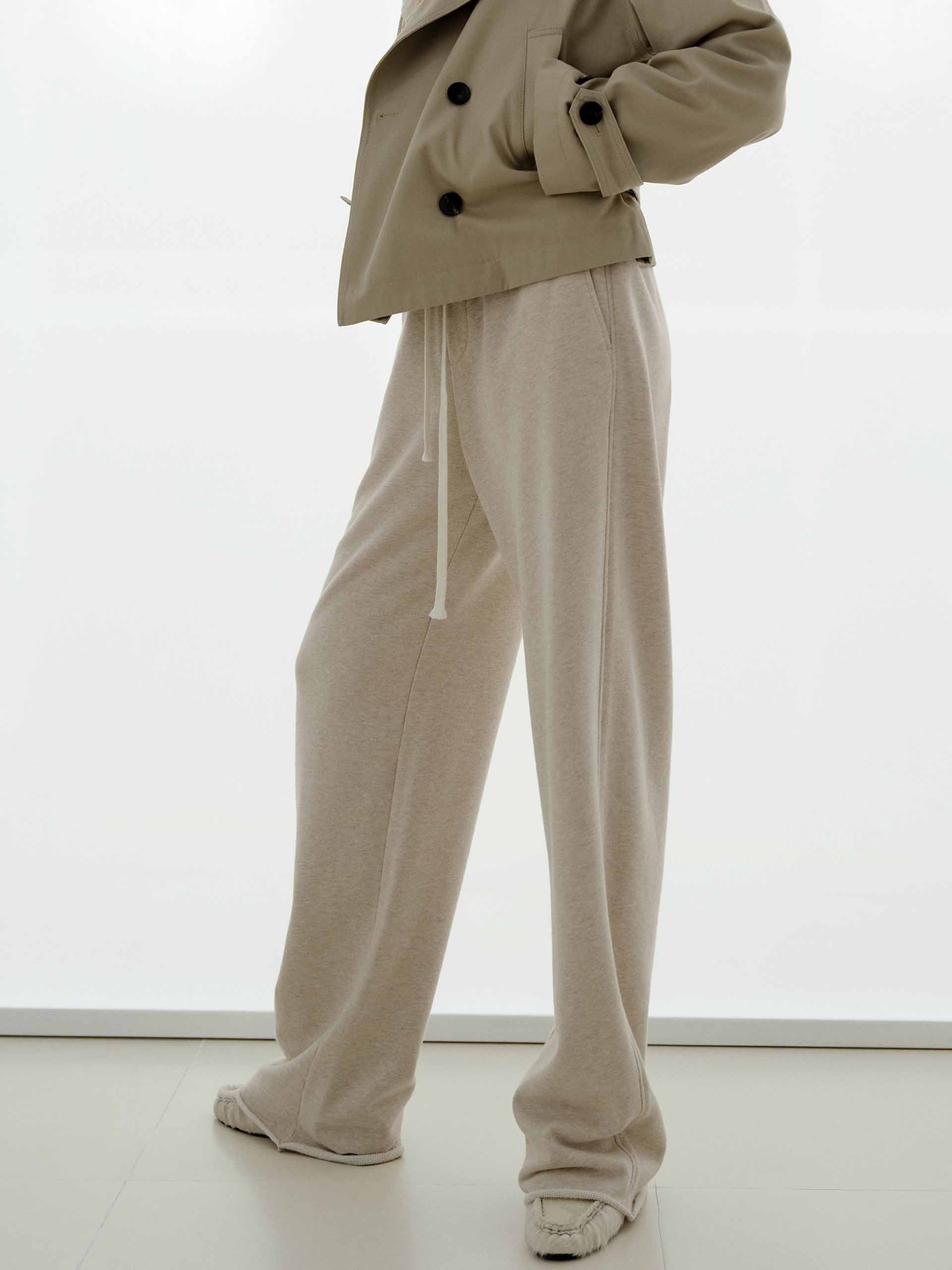 Cotton Drawstring Detail Trousers