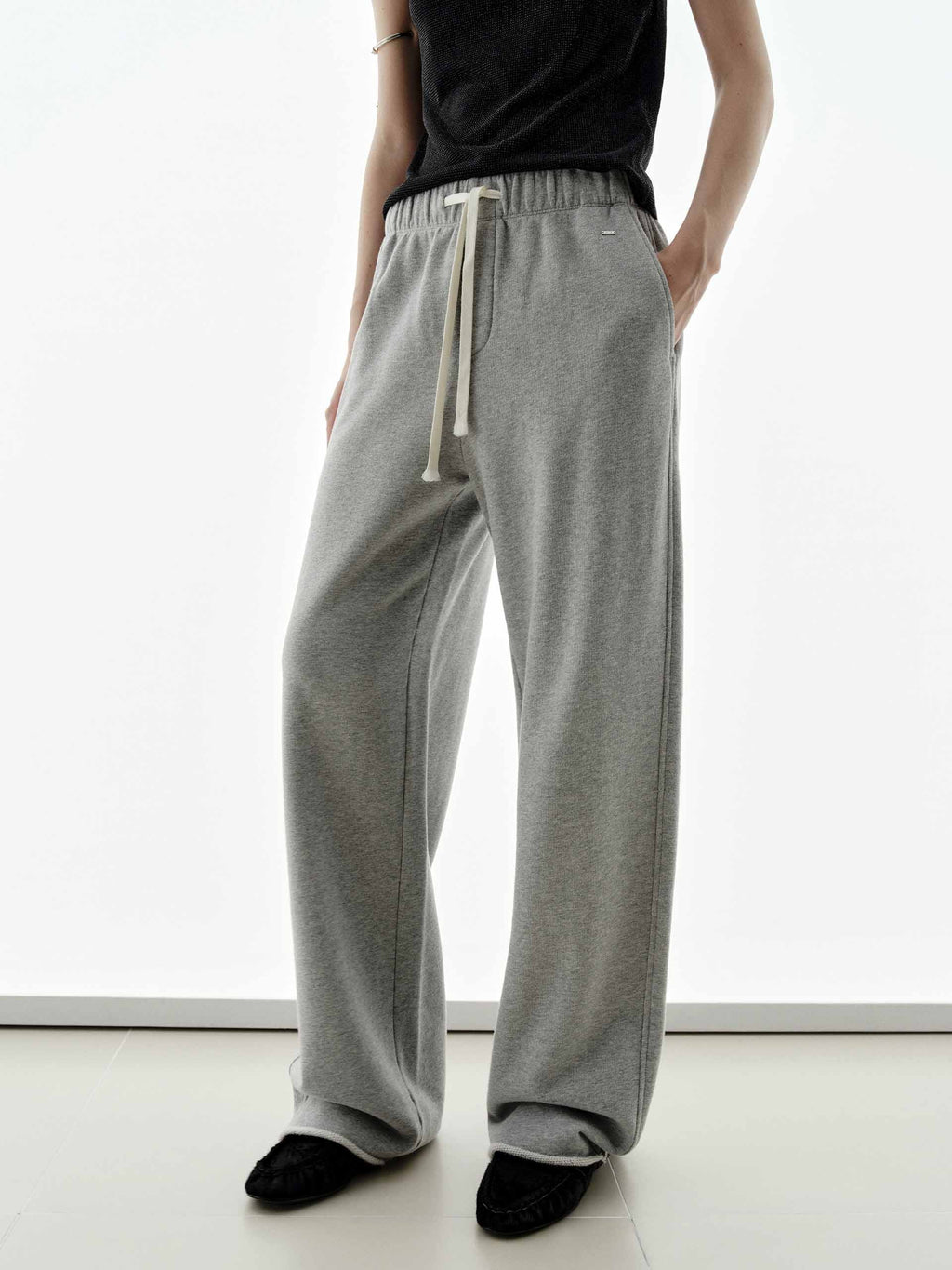 Cotton Drawstring Detail Trousers