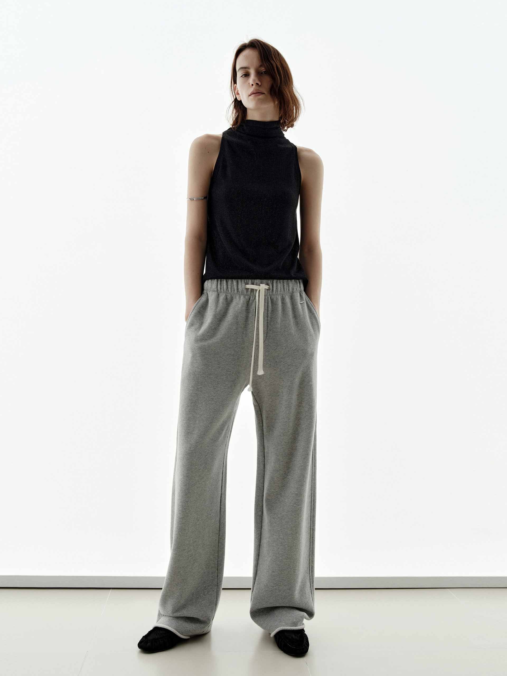 Cotton Drawstring Detail Trousers