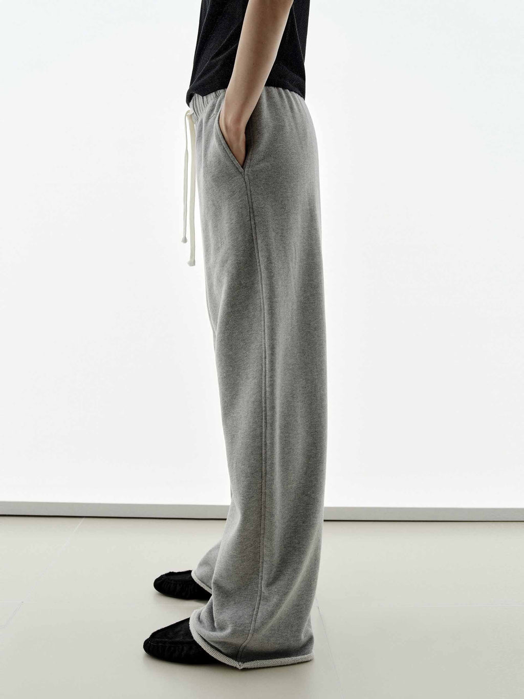 Cotton Drawstring Detail Trousers