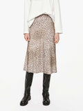 Leopard Print Silk Skirt