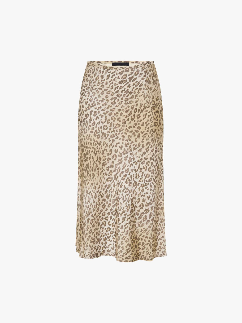 Leopard Print Silk Skirt