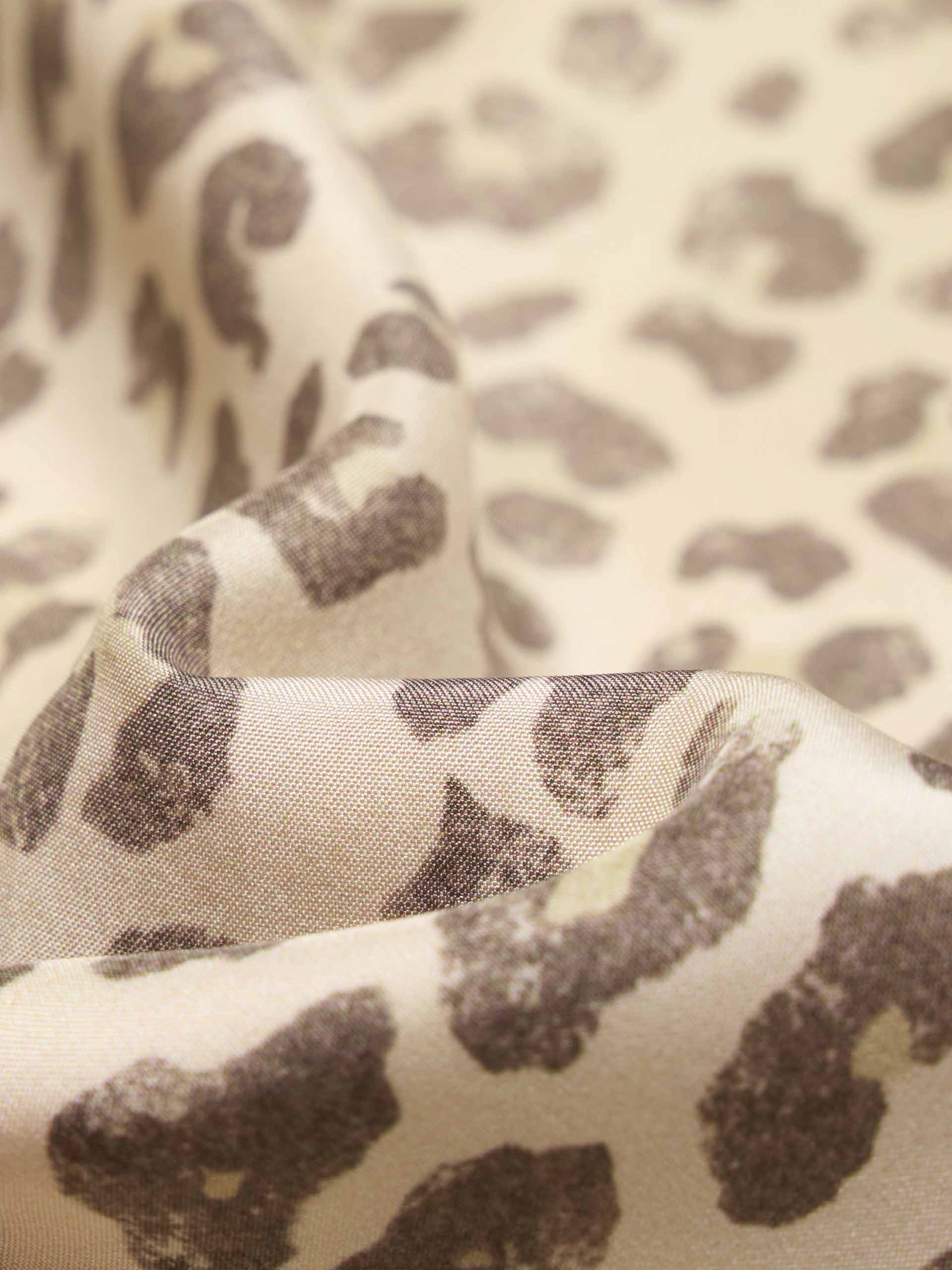 Leopard Print Silk Skirt